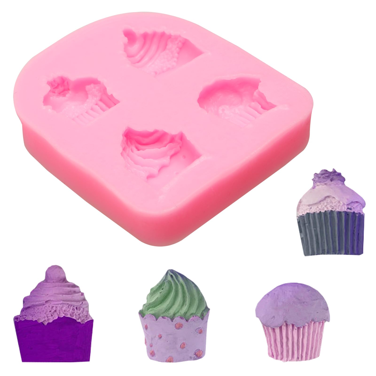 6-Piece Silicone Ice Cream Cone Molds for Chocolate, Fondant, Polymer Clay - DIY Candy, Cupcake Toppers & Cake Decorations - Perfect for Baking, Candy Making, and Crafting Projects