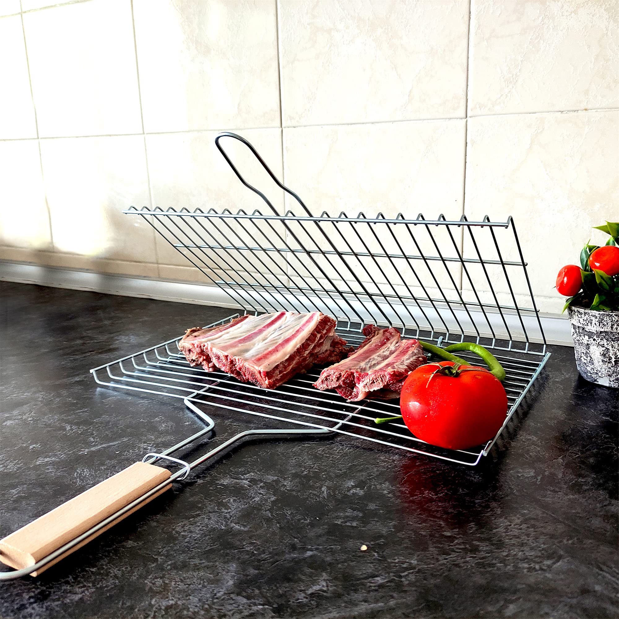 Premium Stainless Steel Hakan Grill Basket 11.8