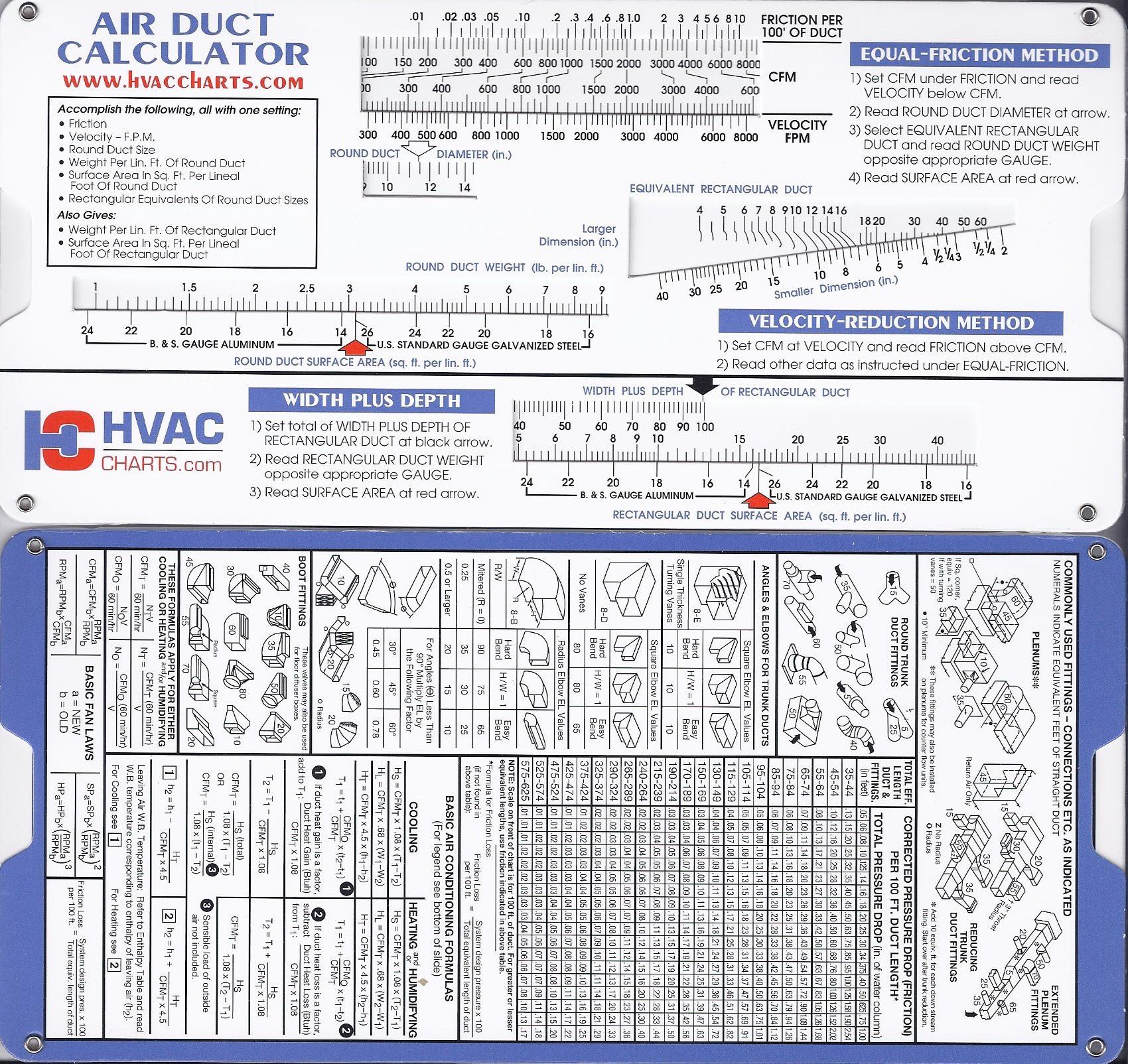 HVAC Air Duct Sizing Calculator Tool - Accurate CFM & Ductwork Measurements for Home & Commercial HVAC Systems | Perfect for HVAC Technicians, Engineers & DIY Projects