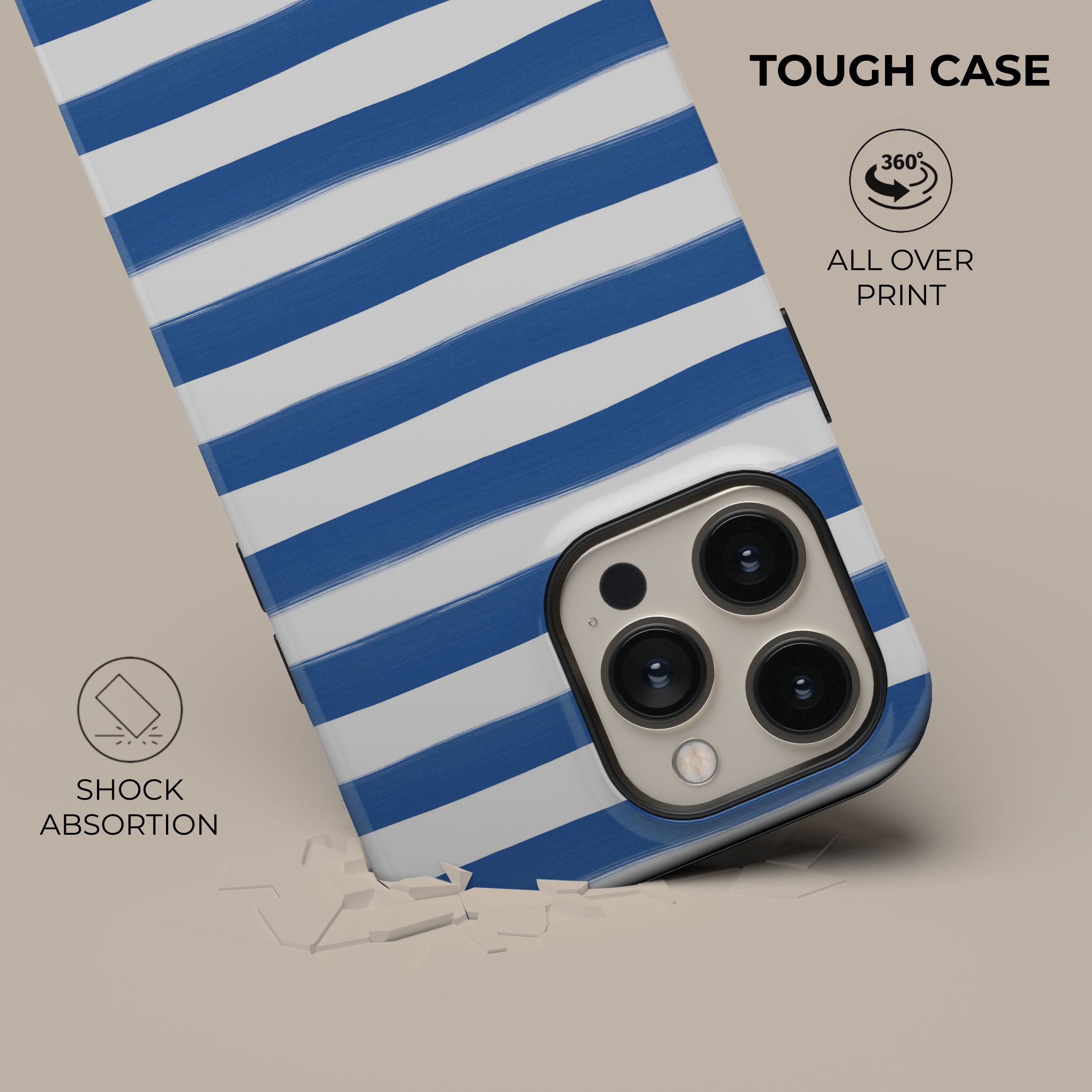 Sailor Lines iPhone Case - Trendy & Durable Phone Cover for iPhone 13/12/11/XR - Perfect for Beach, Travel & Summer Outfits
