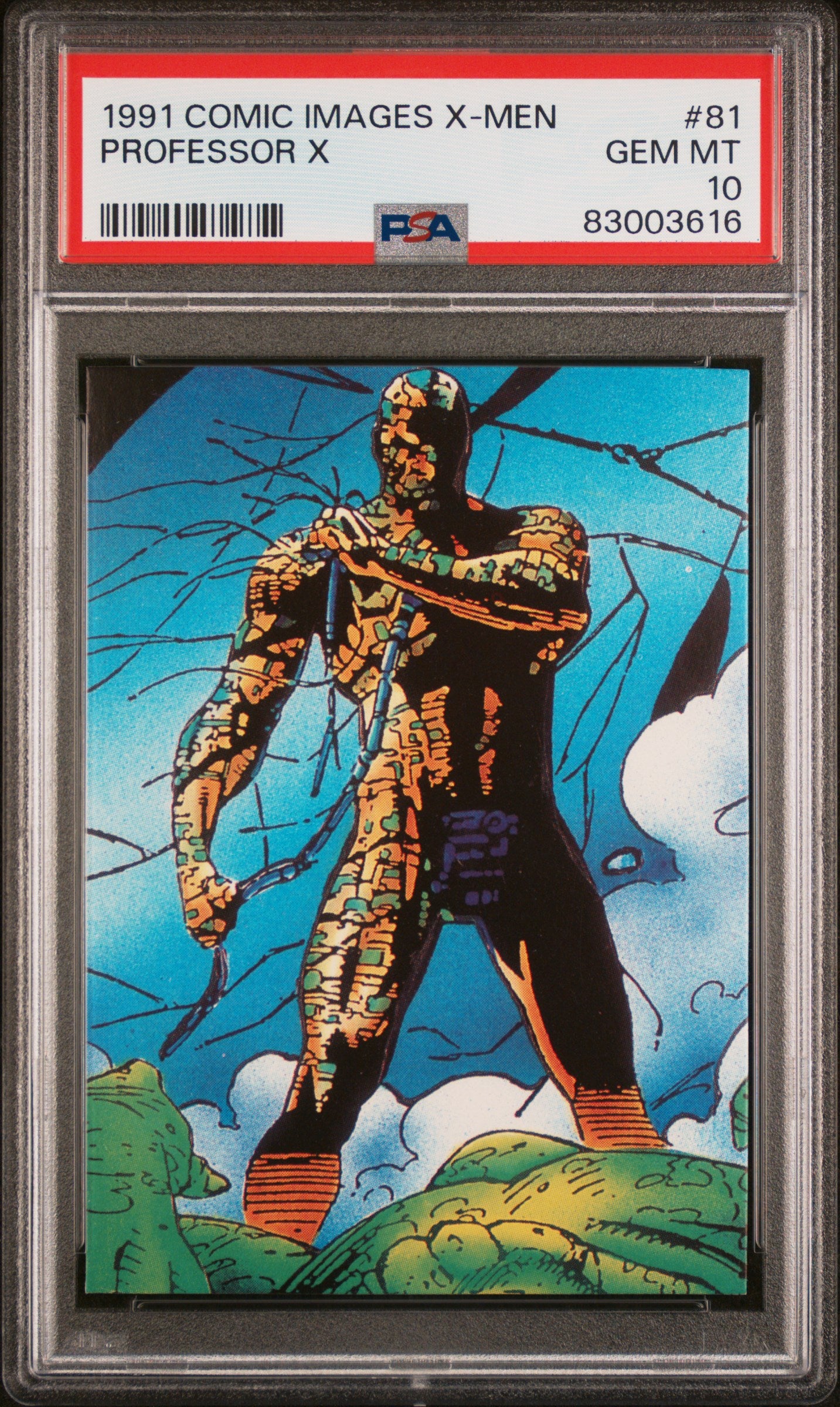1991 Comic Images X-Men Professor X #81 PSA 10 Graded Trading Card - Perfect for Marvel Collectors & Comic Book Display