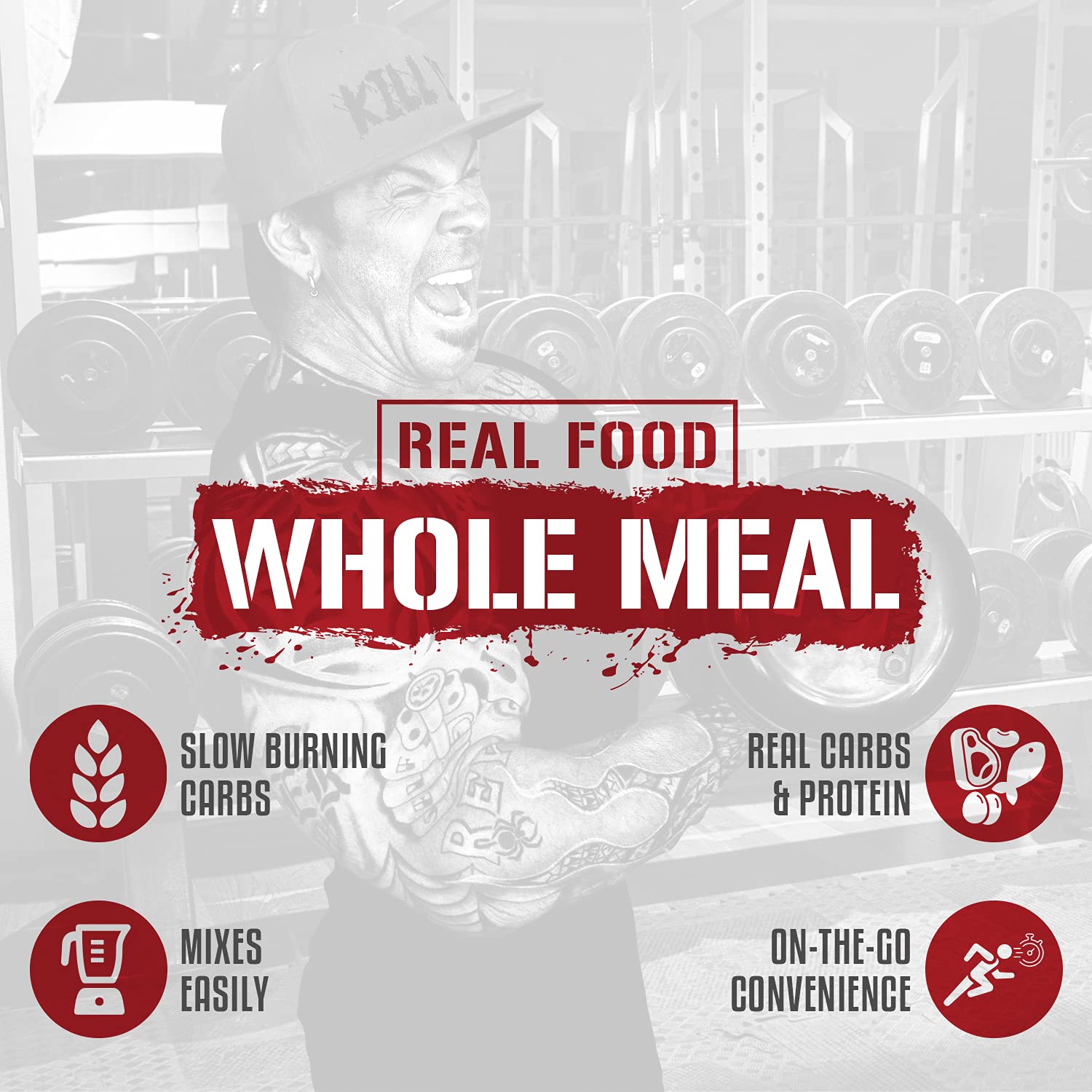 5% Nutrition Rich Piana Real Carbs + Protein Powder - 2.89lb Clean Mass Gainer with Real Food Carbohydrates for Muscle Growth | Pre Workout & Post-Workout Recovery Shake | Blueberry Cobbler Flavor | Ideal for Gym, Bodybuilding & Fitness Enthusiasts