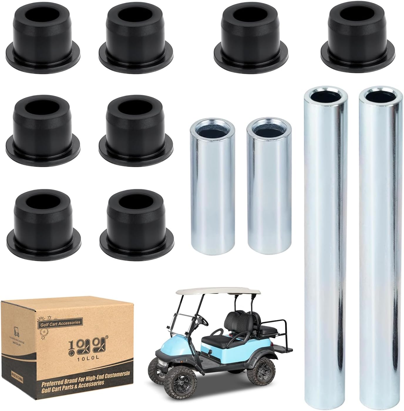 Premium Golf Cart Control Arm Bushing Kit for Club Car Precedent 10L0L - Durable Suspension Replacement Parts for Smooth Ride & Enhanced Performance on Golf Courses & Neighborhood Streets