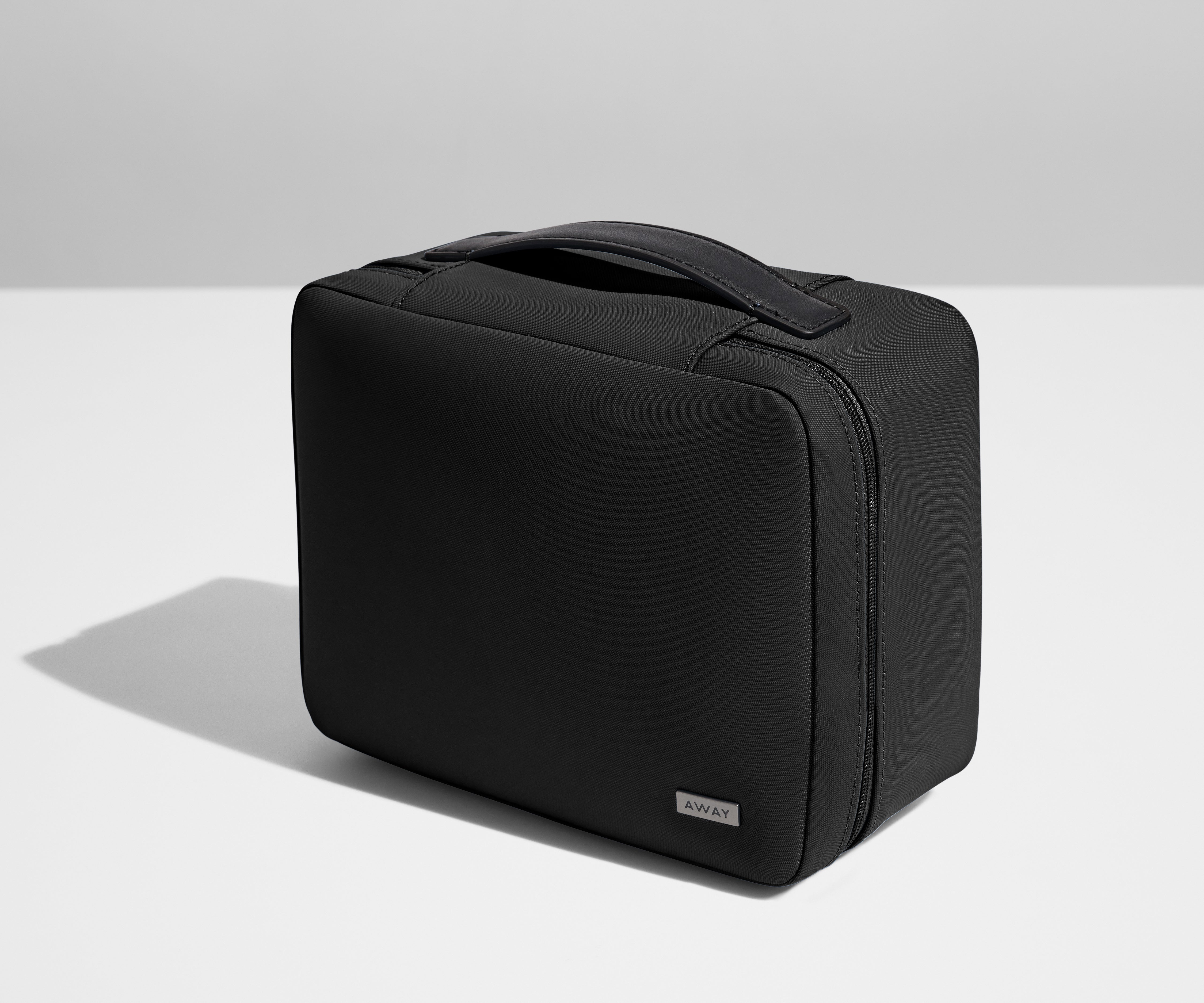 Premium Jet Black Cosmetics Bag for Women - Travel Makeup Organizer with Multiple Pockets | Perfect for Travel, Gym & Everyday Use