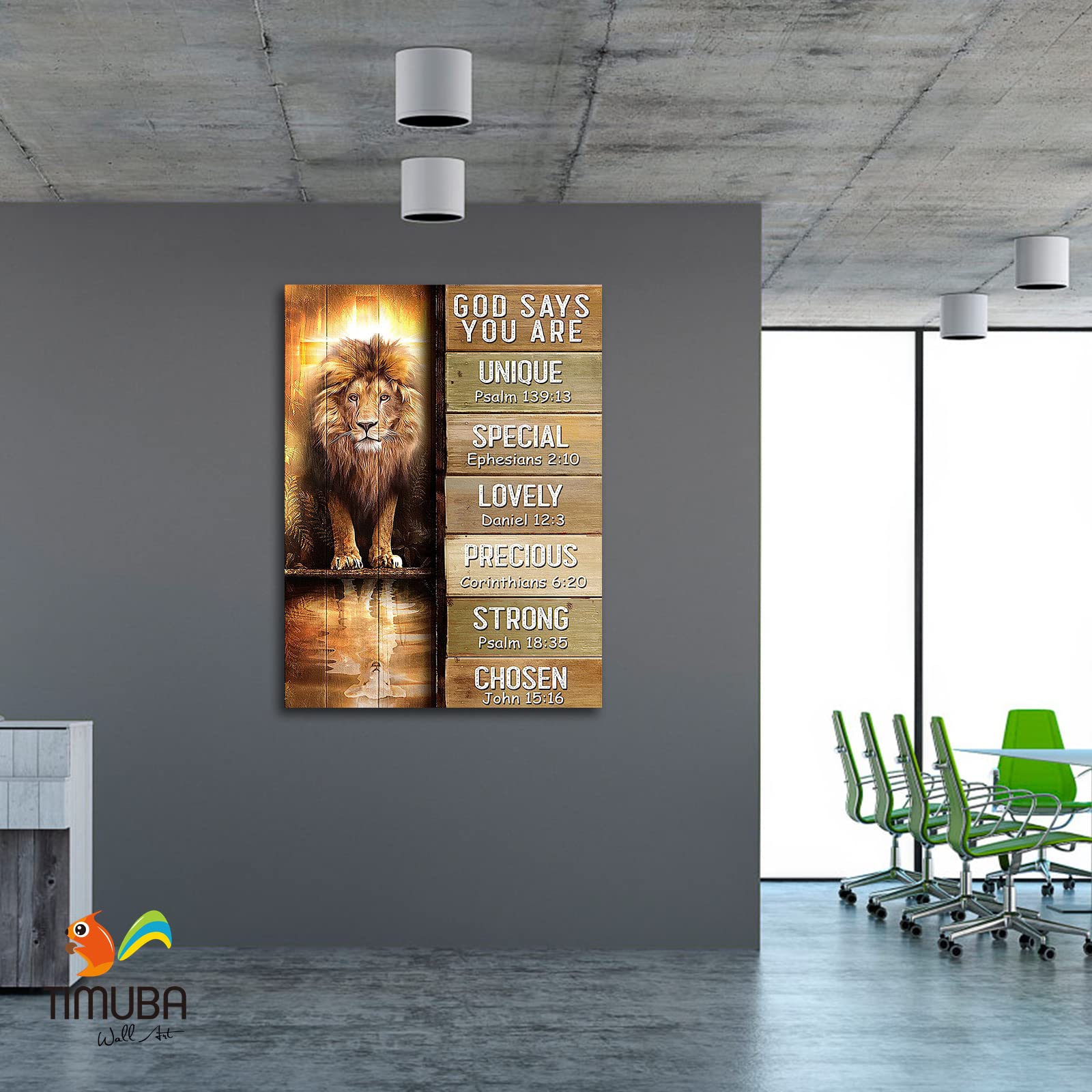 Inspirational Wall Art - Motivational Canvas for Office & Home Decor, Positive Quotes Lion Artwork, Framed Wall Decoration (28x40 Inches) - Perfect for Living Room, Bedroom, Study & Workspace
