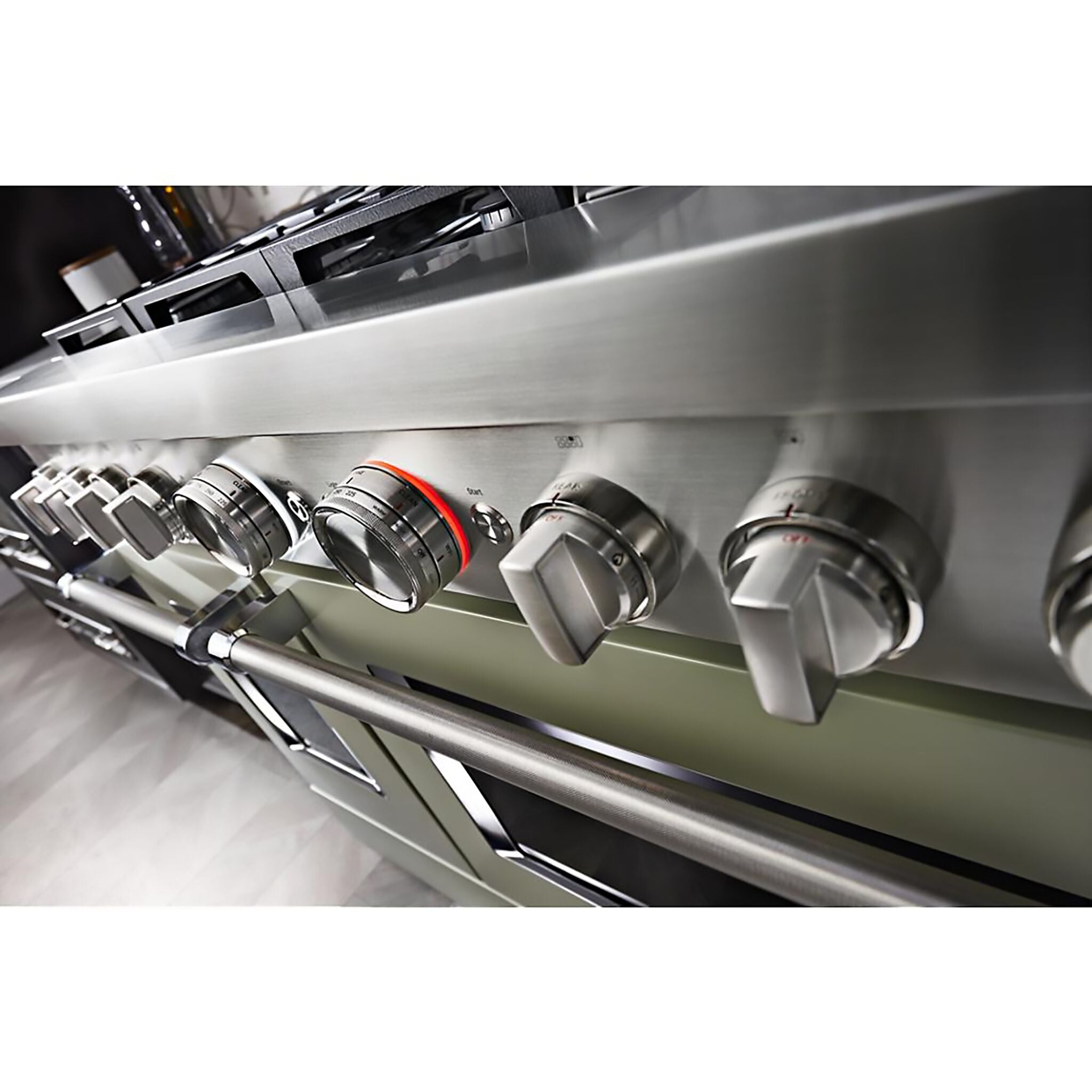 KitchenAid KFDC558JAV 6.3 Cu. Ft. Matte Avocado Smart Dual Fuel Freestanding Range - Professional Gas & Electric Oven with Convection Baking for Home Chefs & Modern Kitchens