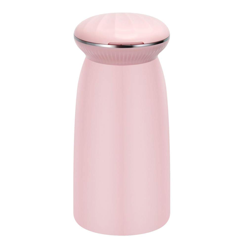 TEQIN 300ml Mini Portable USB Air Humidifier - Essential Oil Diffuser & Mist Maker for Home, Office, Bedroom - Ultra Quiet Personal Humidifier for Dry Skin, Allergies, Plants (Pink) | Perfect for Nightstand, Desk, Nursery & Travel