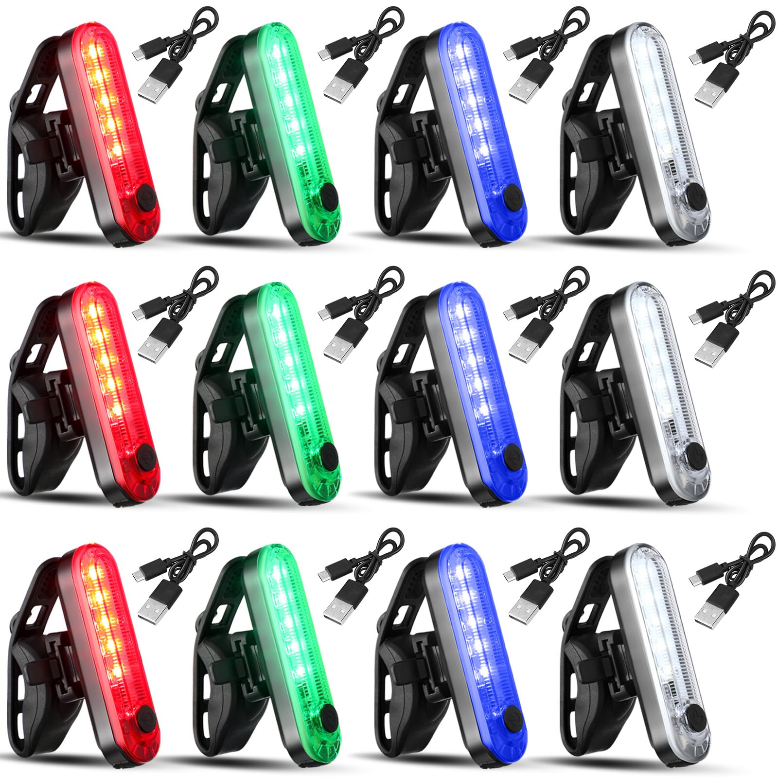 Treela 12-Piece Battery-Powered Boat Navigation Lights Kit - LED Kayak Lights for Night Boating, Pontoon & Dinghy Safety with 4 Flashing Modes | Perfect for Night Fishing, Water Sports & Marine Activities
