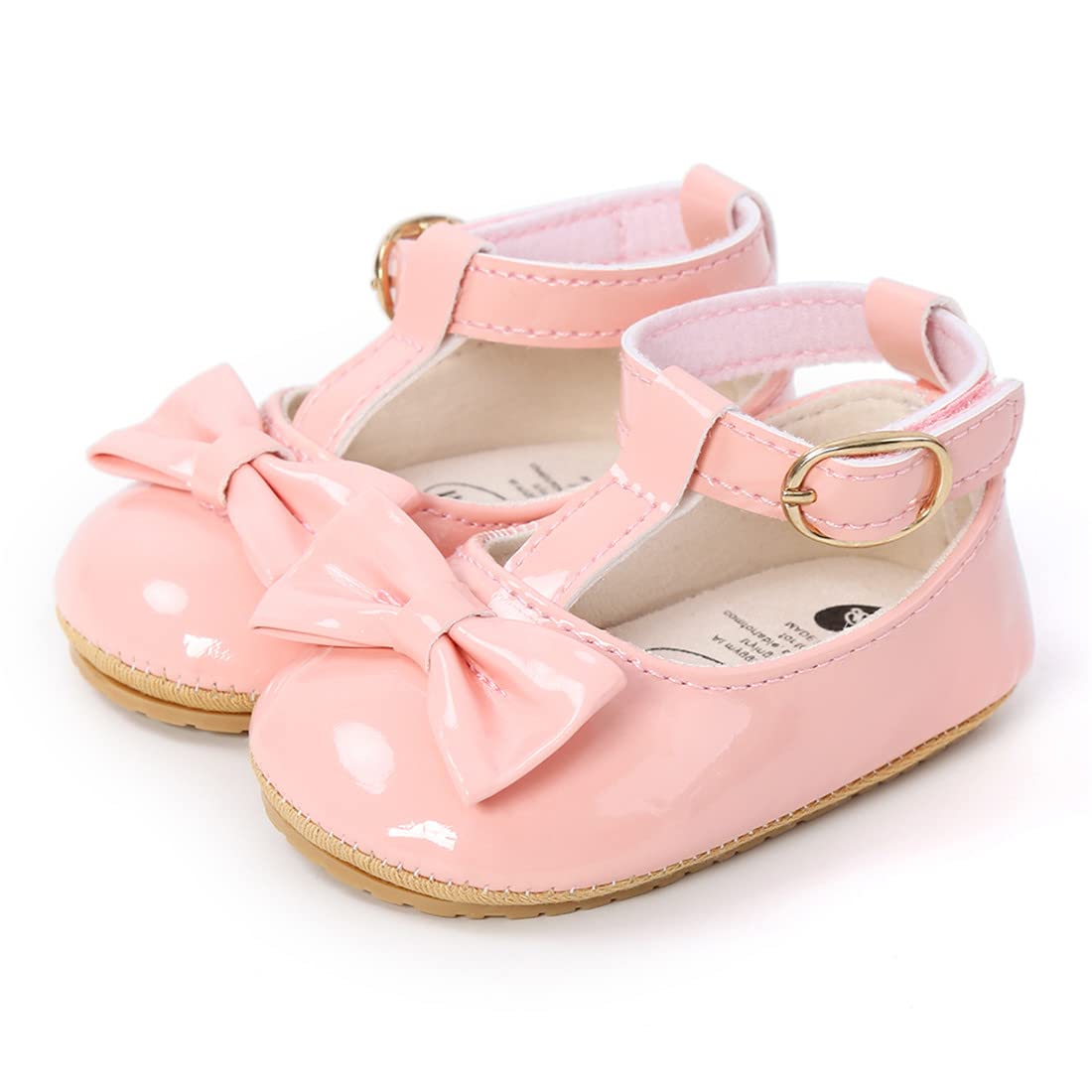 **Baby Girl Soft Sole Mary Jane Shoes - Infant Toddler Walking Flat Shoes for Prewalkers & Weddings - Crib Shoes for Special Occasions & Everyday Play**