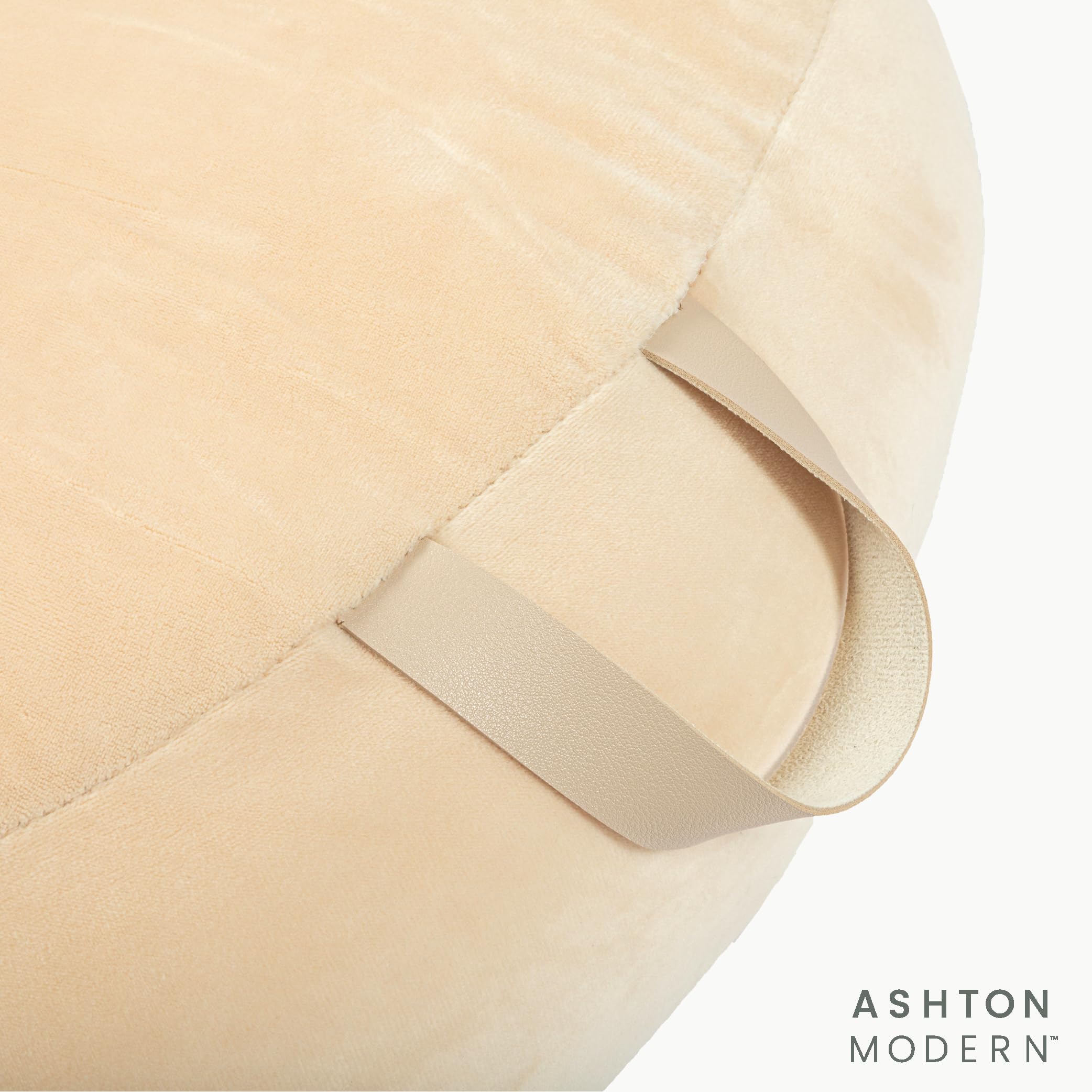 32 Inch Cream Round Floor Cushion for Kids - Large Soft Pillow for Classroom, Reading Nook, Playroom, and Nursery Decor