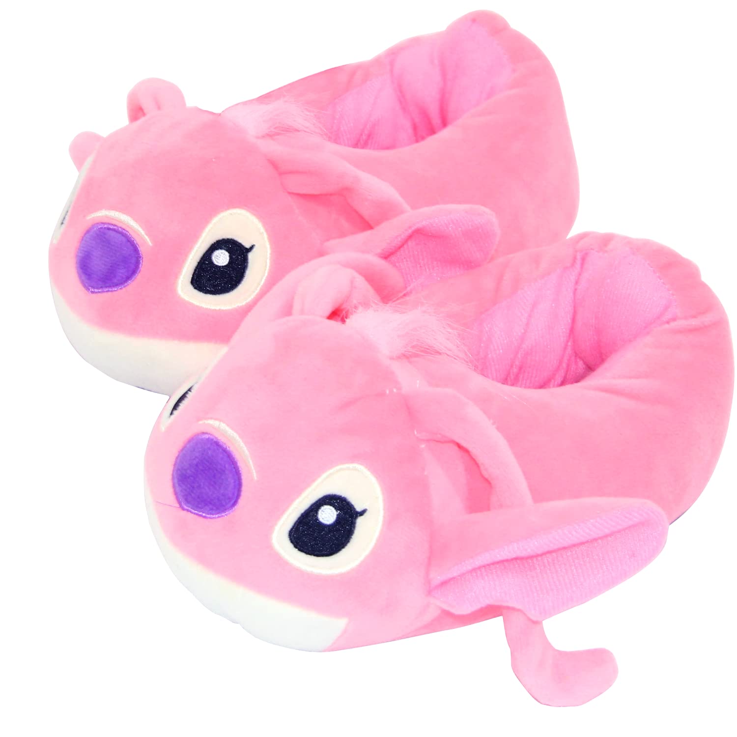 PADIEOE Stitch Slippers for Kids - 3D Plush Disney Stitch Angel Slippers with Memory Foam Sole, Warm Winter House Slippers for Boys & Girls - Perfect for Indoor Play, Christmas Gifts & Cozy Home Wear