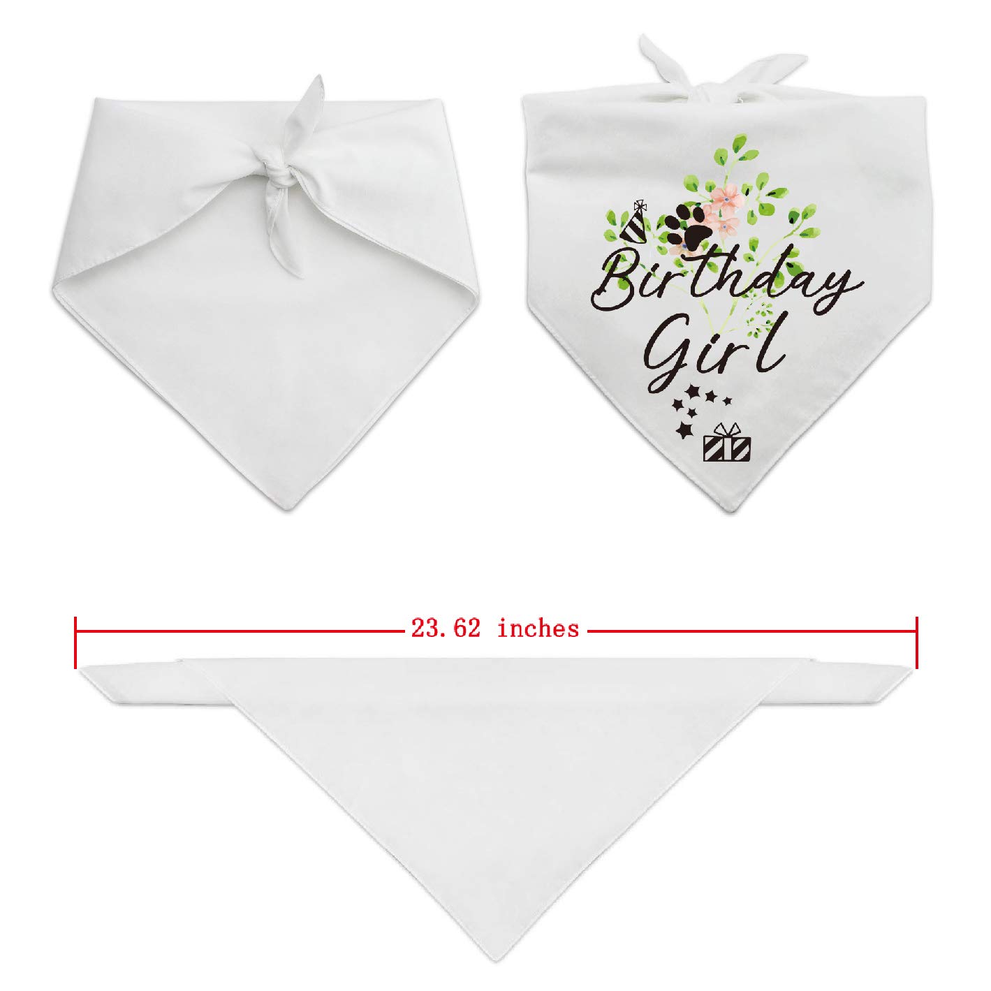 Cute Dog Birthday Bandana Scarf - Adjustable Pet Bandana for Small Medium Large Dogs - Perfect for Birthday Parties, Photo Shoots & Special Occasions