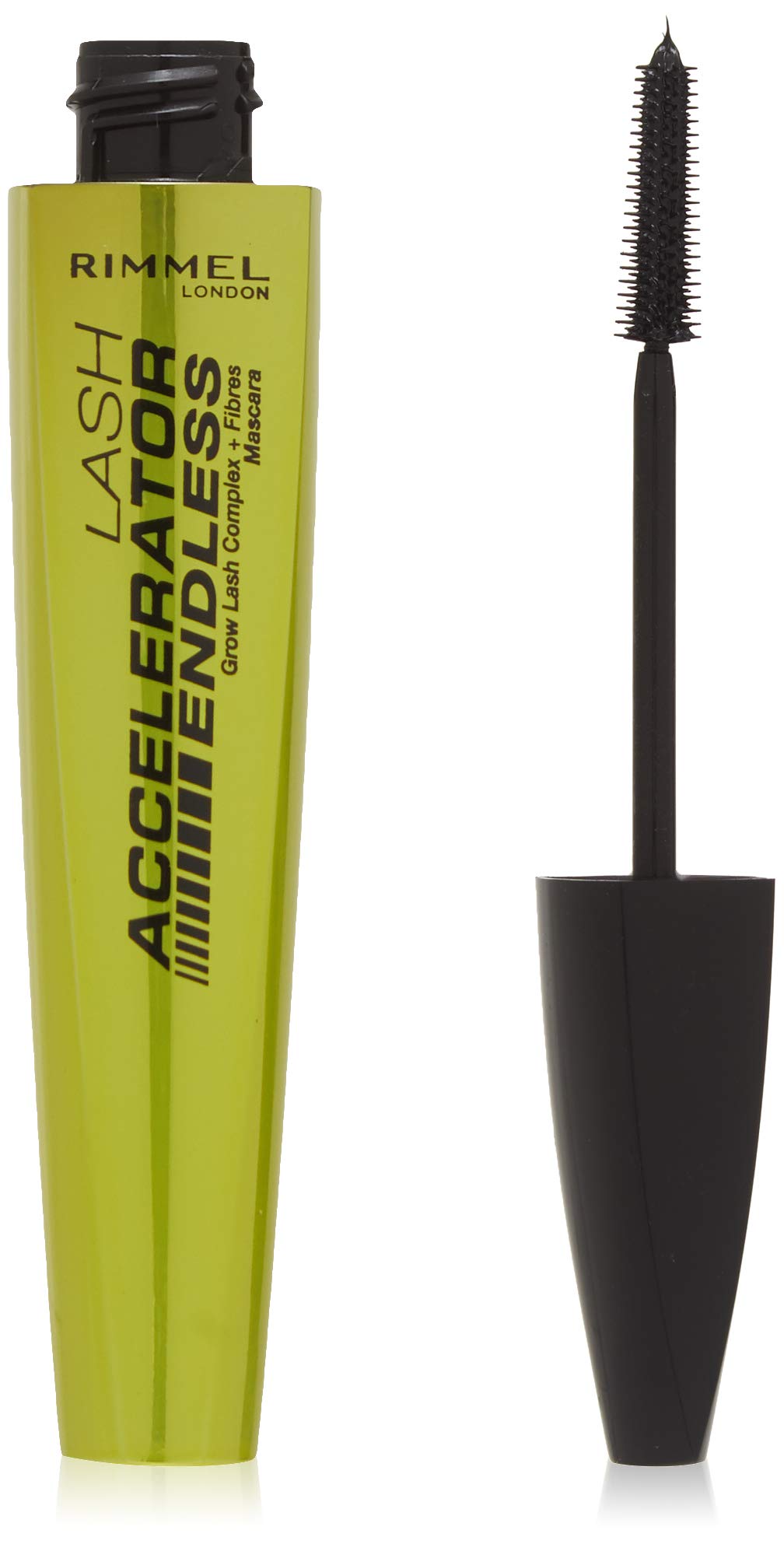 Rimmel London Lash Accelerator Endless Volume Mascara - Micro-Fiber Formula for No Clumps & Lash Growth | Extreme Black (003) 0.33 oz | Perfect for Daily Wear & Special Occasions
