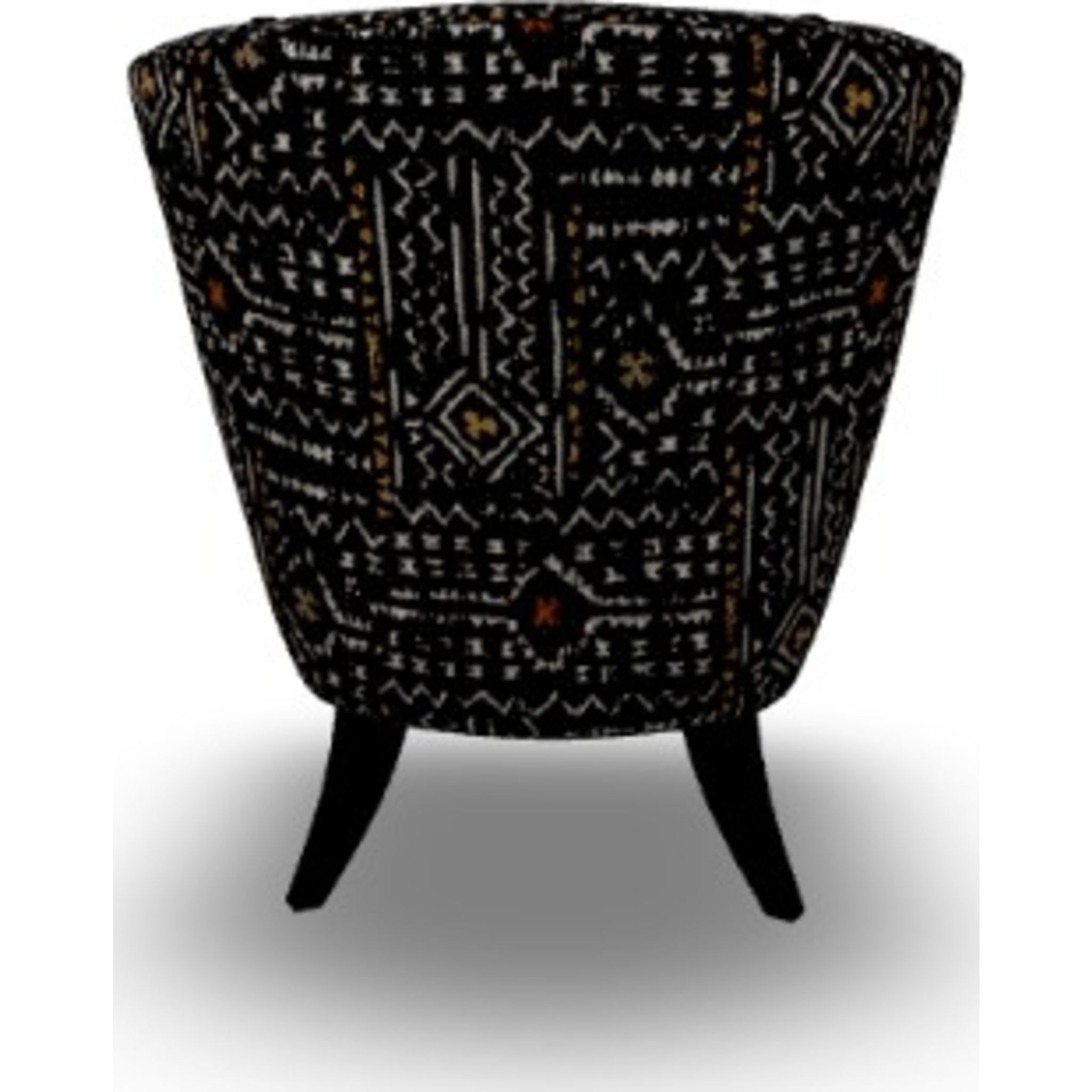Bethany Accent Chair - Modern Domino Pattern Upholstered Lounge Chair for Living Room, Bedroom & Office - Comfortable Reading Chair with Sturdy Wooden Legs