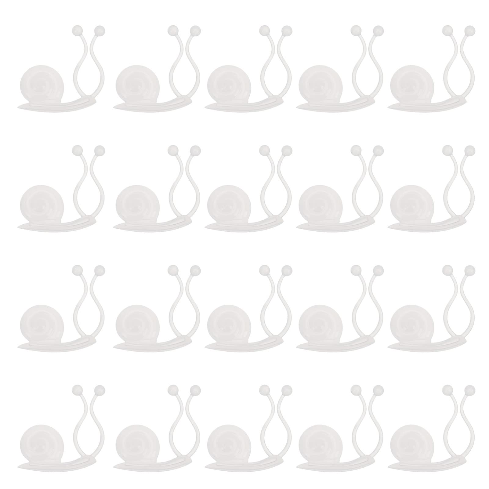 GANAZONO 20pcs Garden Plant Support Clips - Heavy Duty Plant Adhesive Hooks for Vines, Climbing Plants on Smooth Walls - Perfect for Indoor/Outdoor Gardening, Greenhouses & Vertical Gardens