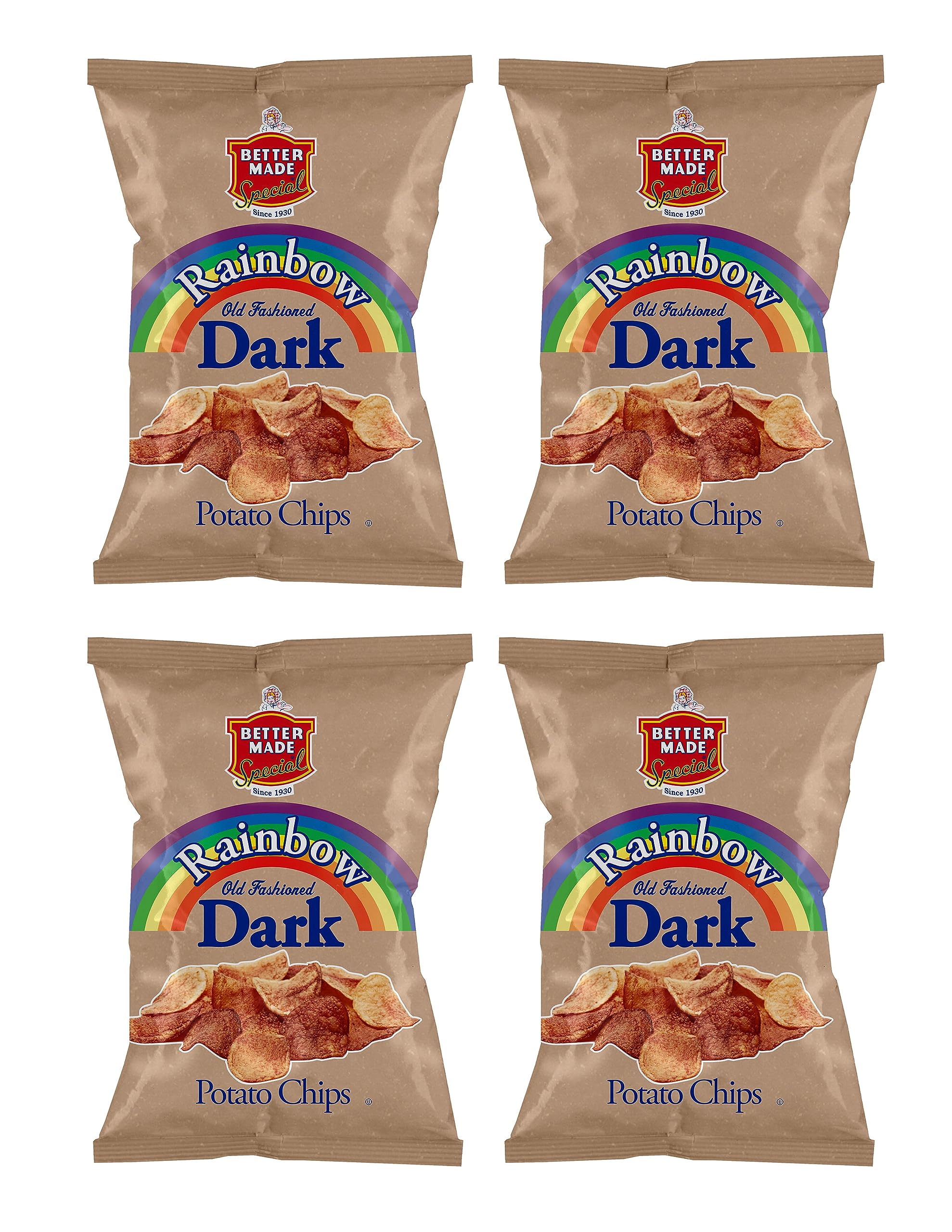 Better Made Special Family Size Potato Chips - 8 Pack (8 x 7.5oz Bags) - Crispy, Crunchy & Gluten-Free Snacks Made from Fresh Potatoes - Perfect for Parties, Lunches & Movie Nights - Rainbow Variety Pack