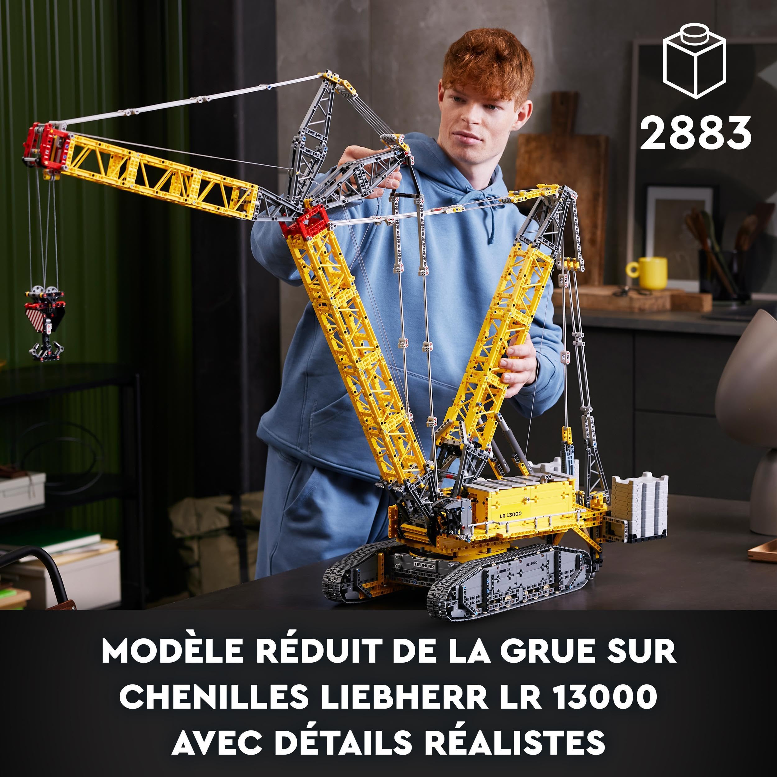 LEGO Technic Liebherr LR 13000 Crawler Crane - Remote Control Construction Vehicle with Control+ App, Winch System & Movable Boom - Ultimate Building Kit for Adults (42146) - Perfect for Engineering Enthusiasts & Collectors