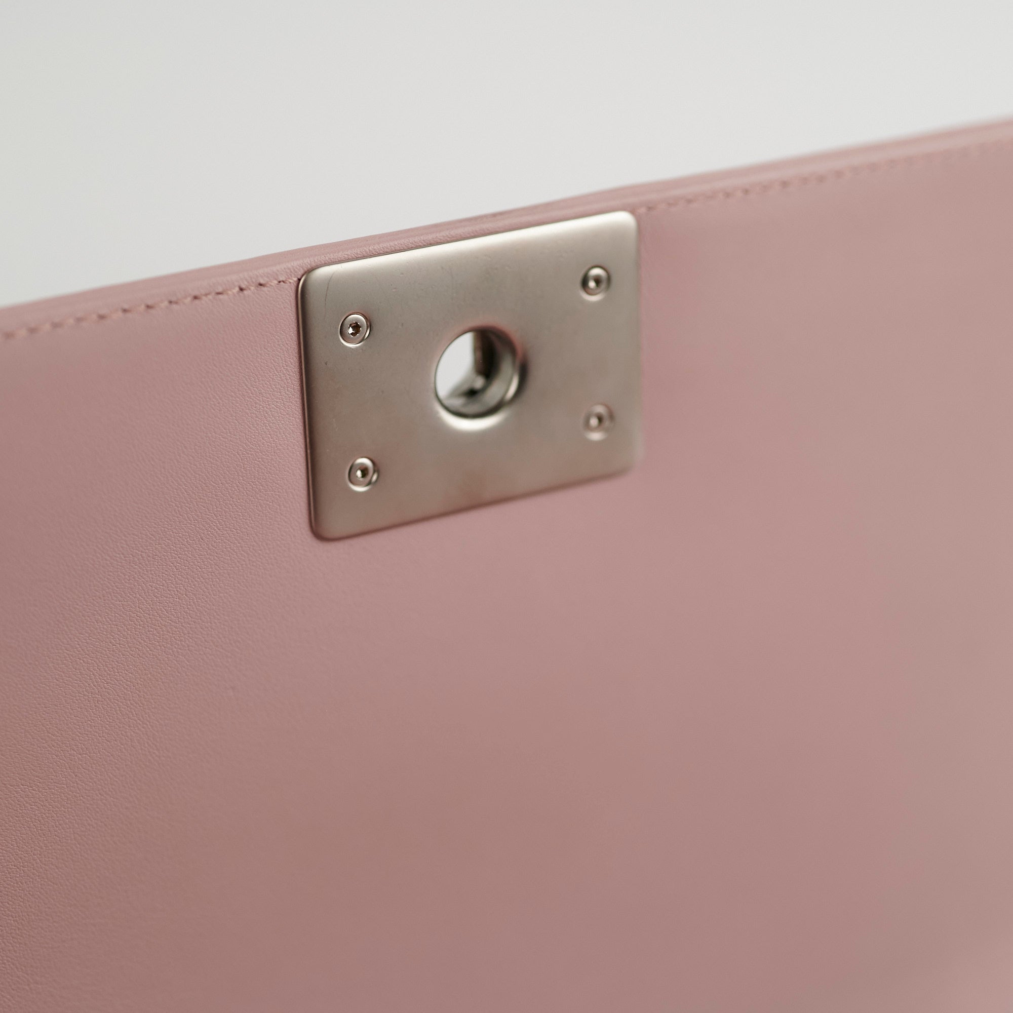 Chanel Old Medium Boy Bag Lambskin Leather Light Pink Crossbody Bag for Women | Luxury Designer Handbag for Parties, Dating & Special Occasions