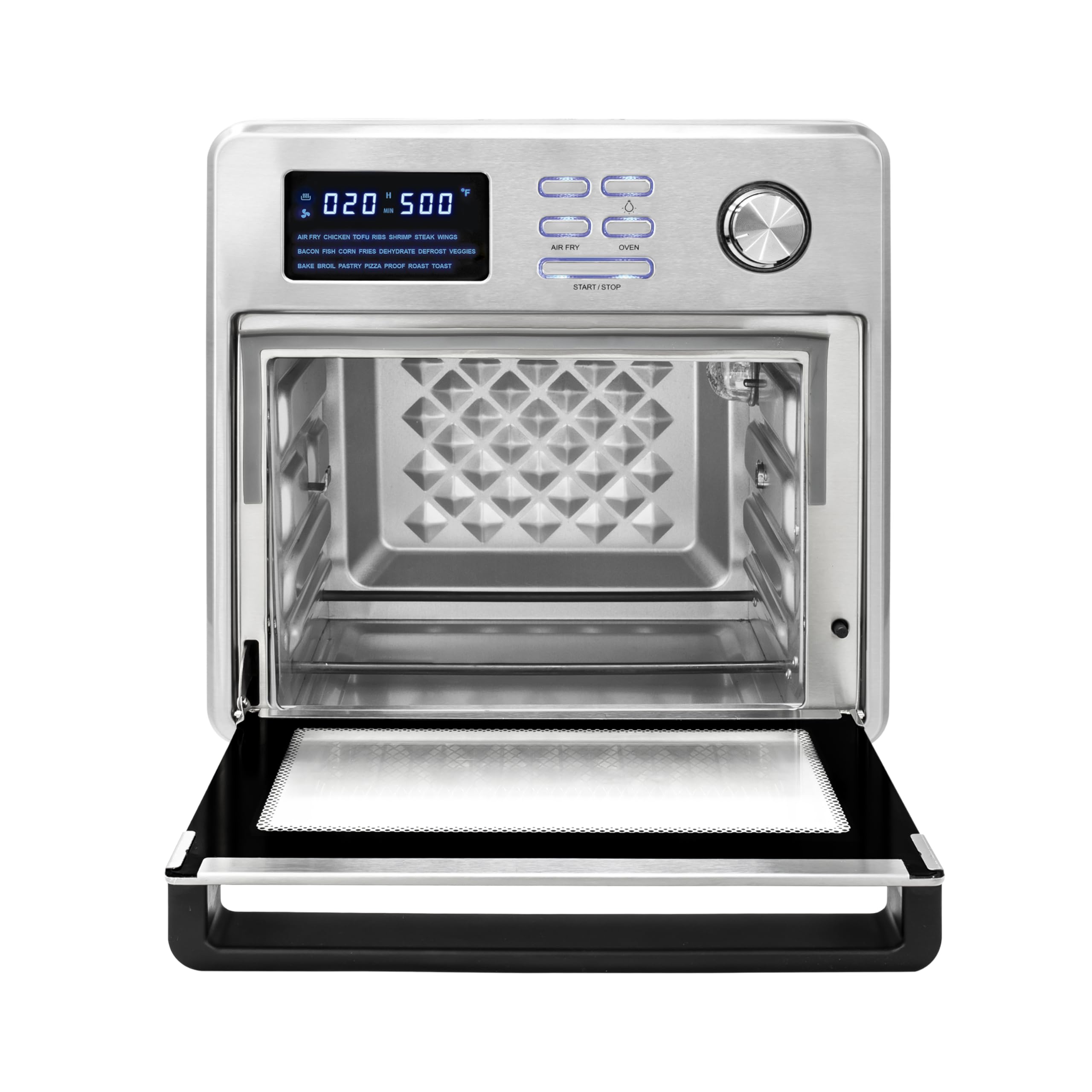 Kalorik MAXX 16 Quart Digital Air Fryer Oven - Stainless Steel (AFO 47797 SS) | Large Capacity Countertop Convection Oven for Healthy Cooking, Baking, Roasting & Reheating | Perfect for Family Meals & Entertaining