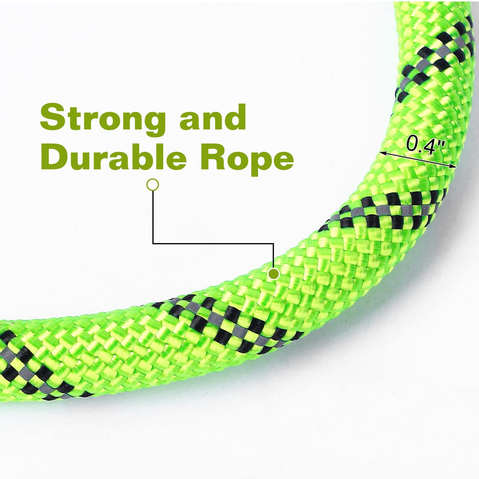 UrbanX Heavy Duty Dog Leash - 4FT Reflective Padded Handle Leash for Large Dogs Like Alaskan Malamute | Durable Walking Lead for Night Safety & Outdoor Adventures (Green)