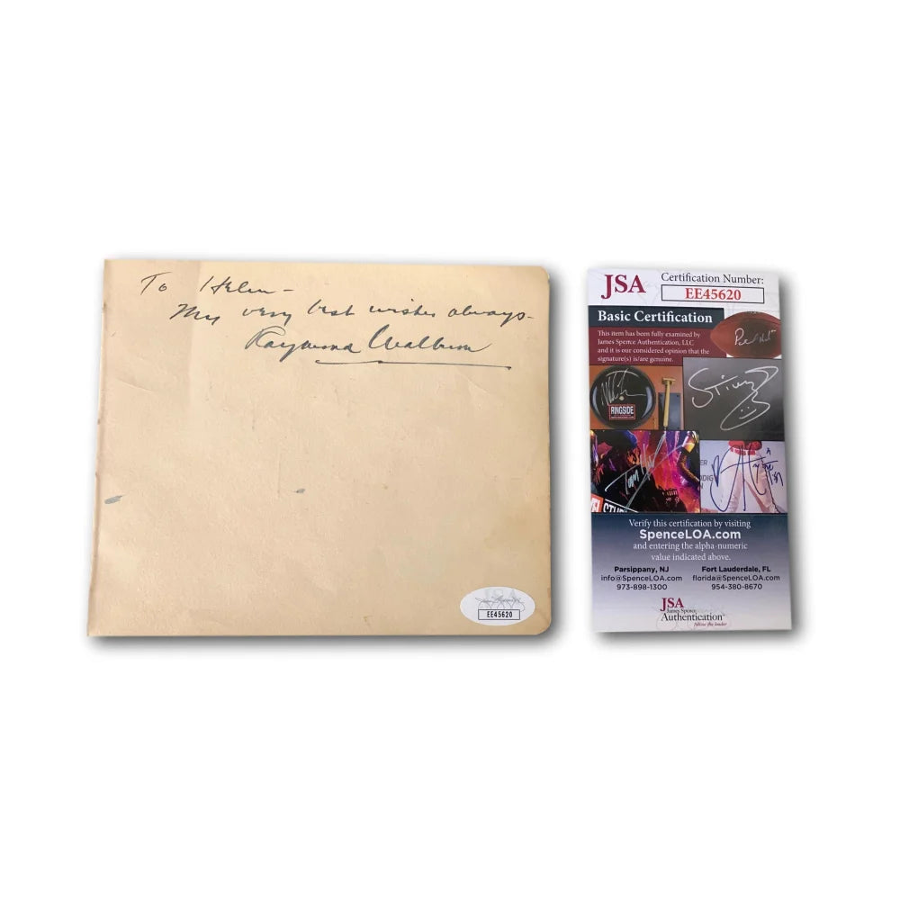 Original Edward G. Robinson & Raymond Walburn Dual Signed Album Page Cut - JSA COA Authenticated - Perfect for Classic Film Memorabilia Collectors & Hollywood Autograph Displays
