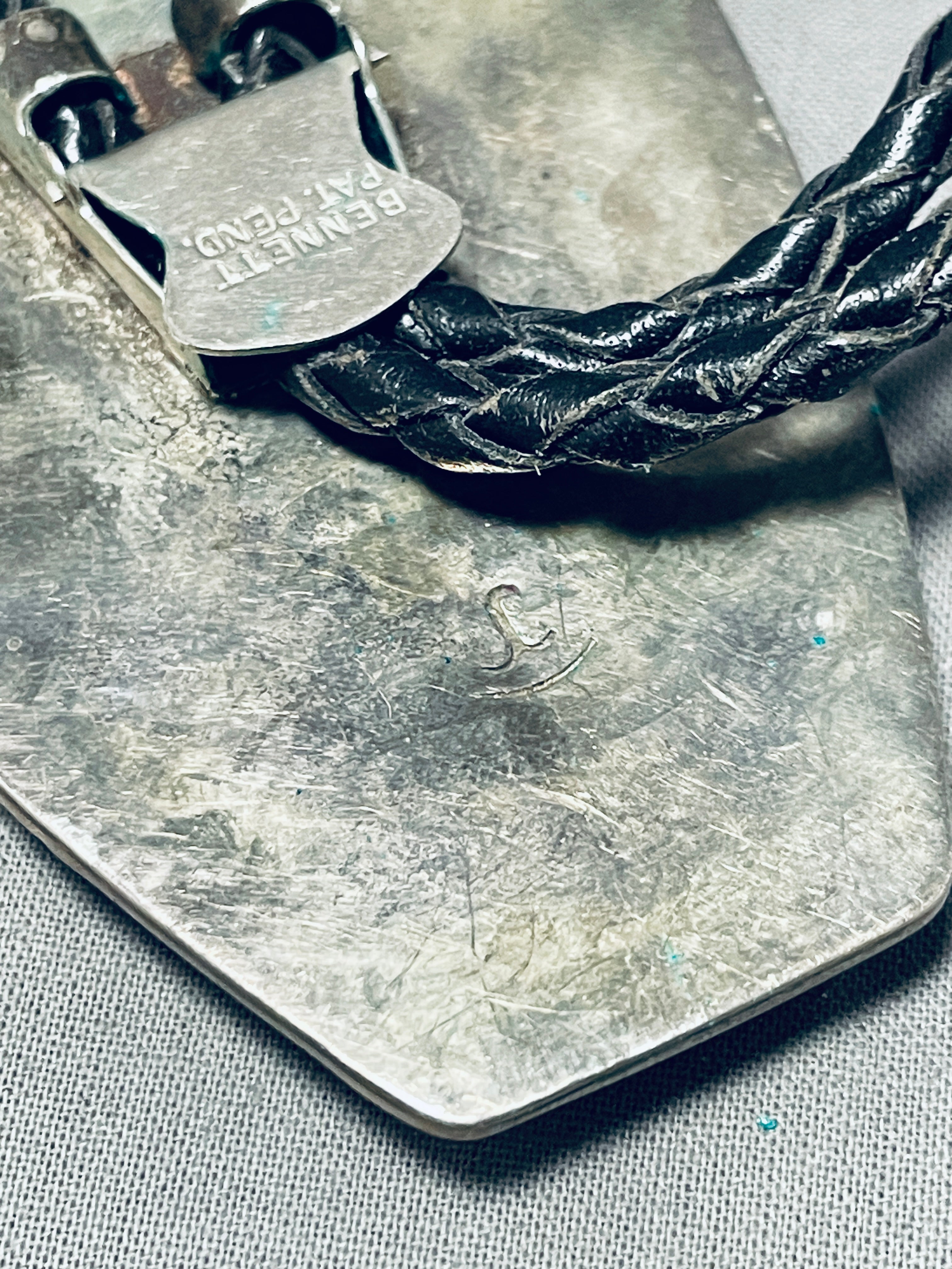 Vintage Navajo Pilot Mountain Turquoise Sterling Silver Bolo Tie - 100+ Grams - Handcrafted Native American Jewelry for Men - Perfect for Western Wear, Cowboy Outfits & Special Occasions