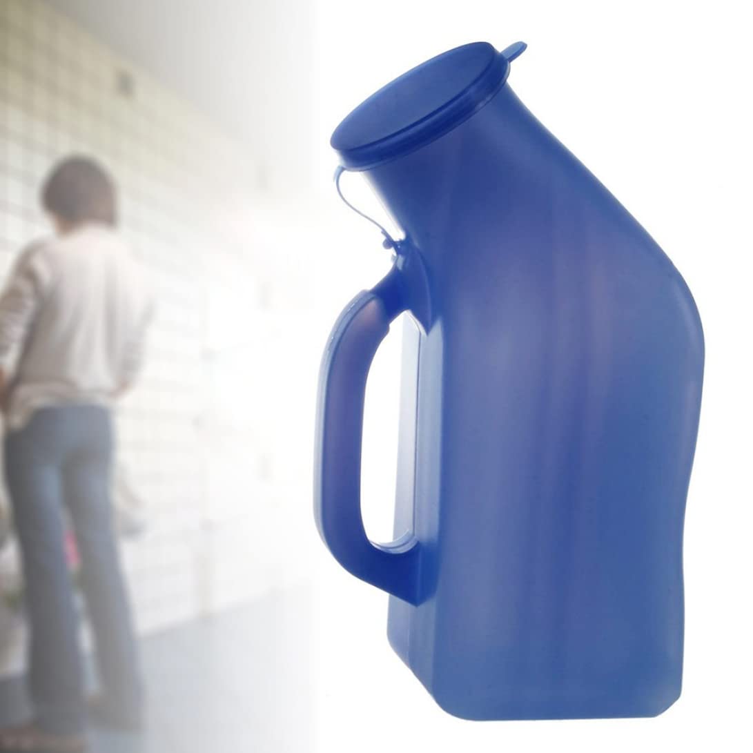 Spill-Proof Portable Urinal Bottle for Men - 1L Leak-Proof Travel Urine Bottle with Secure Lid - Ideal for Road Trips, Camping, Hospitals & Home Use