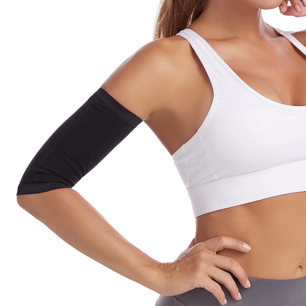 Bakerdani Arm Trimmers for Men & Women – Compression Sauna Sweat Arm Bands, Heat-Trapping Arm Sleeves for Workout & Weight Loss – Perfect for Gym, Running, and Sauna Sessions