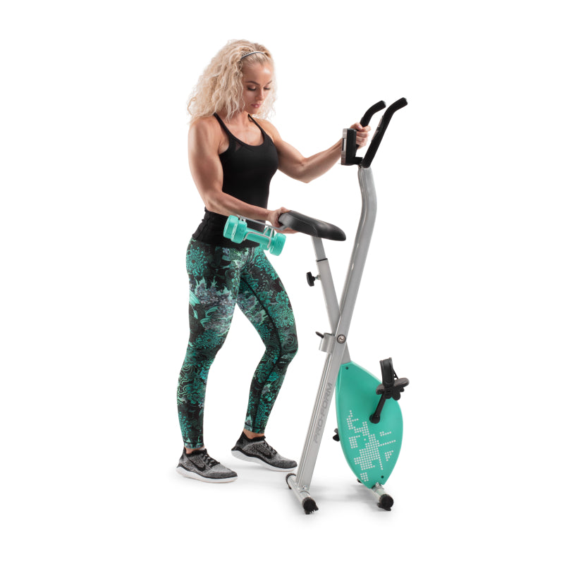 ProForm X Bike Elite Exercise Bike - Indoor Cycling Bike with Silent Magnetic Resistance, LCD Display & Bluetooth Connectivity - Perfect for Home Gym, Cardio Workouts & Weight Loss (PFEX78918T, Teal)