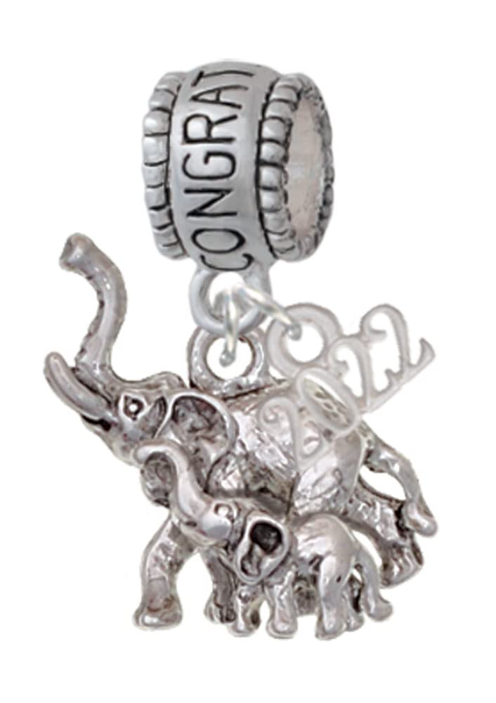 Silver Elephant & Baby Charm Bead - Perfect for Newborn Gifts
