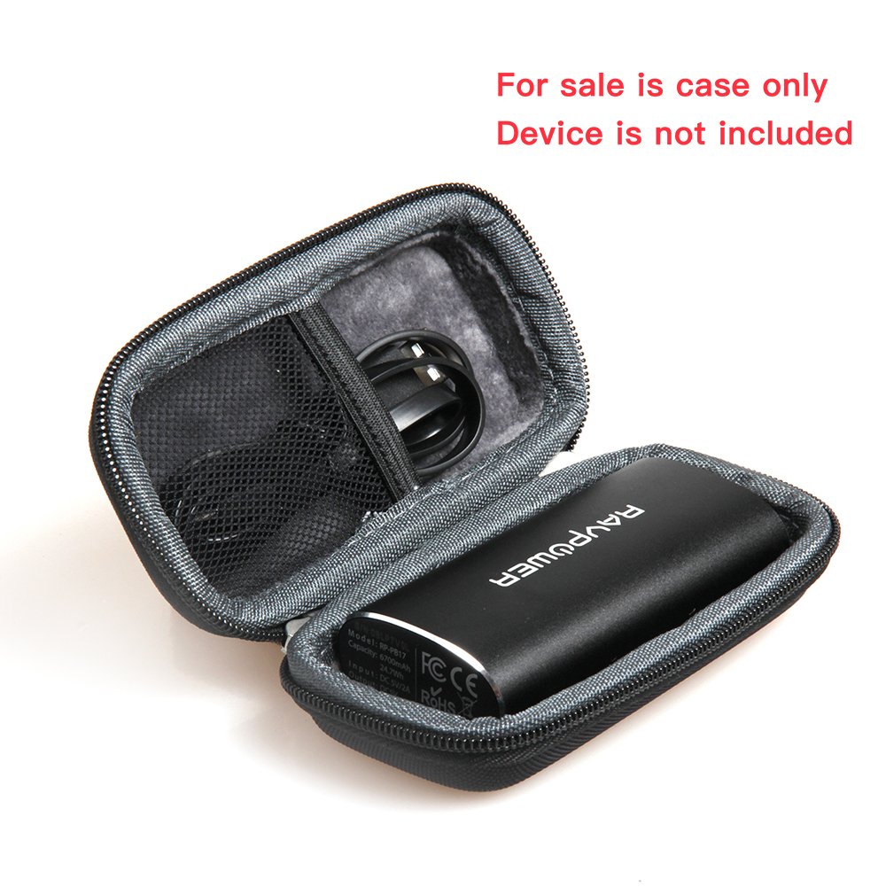 RAVPower 6700mAh Portable Charger Case - Hermitshell Hard Travel Protective Cover for External Battery Pack | Perfect for Travel, Camping & Emergency Power Backup