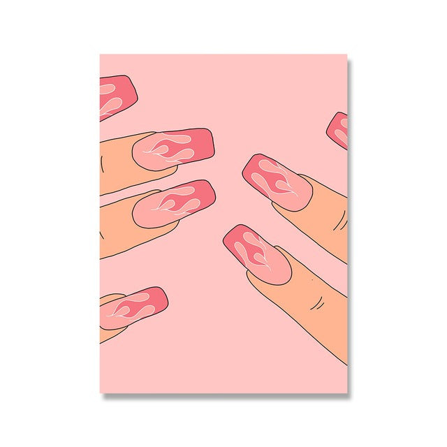 Think Pink Canvas Posters - Aesthetic Wall Art for Home & Office Decor - Perfect for Bedroom, Living Room & Gifts