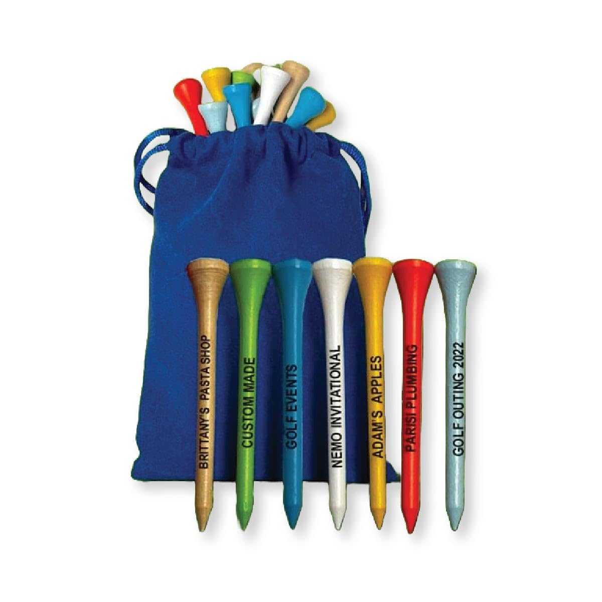 Personalized Golf Tees in a Pouch - Custom Golf Gifts for Men & Women | Perfect for Golf Tournaments, Birthday Presents & Father's Day Gifts