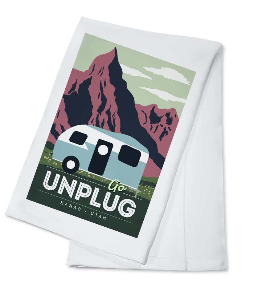 Vintage Retro Camper Tea Towel - 100% Cotton Decorative Hand Towel for Kitchen & Home Decor | Perfect for Camping, RV Life & Cabin Style