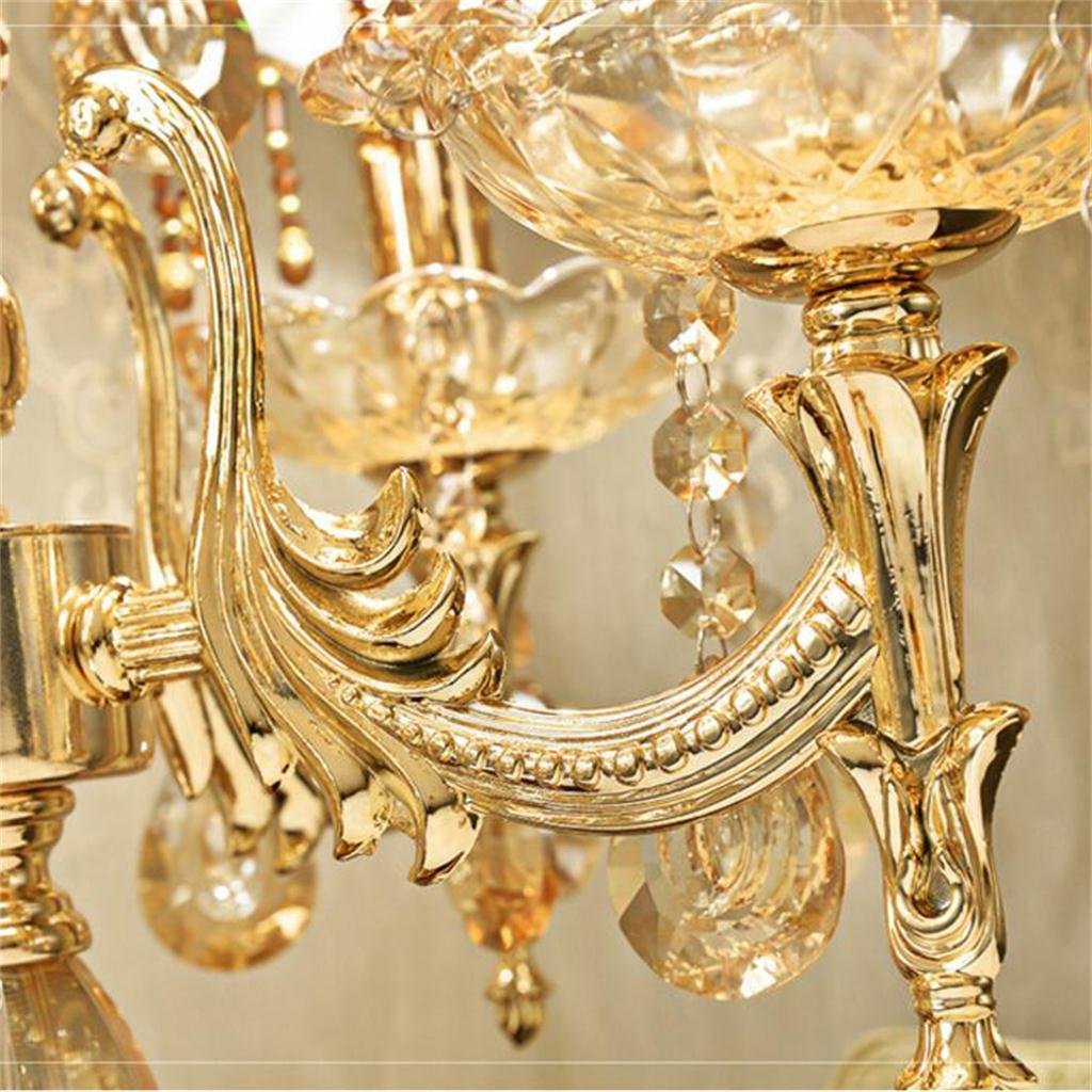 Luxury Gold Crystal Table Lamp with Fabric Shade - Elegant Home Decor for Living Room, Bedroom & Nightstand - Uncle Sam LI Brand - Perfect for Ambient Lighting & Stylish Interior Design