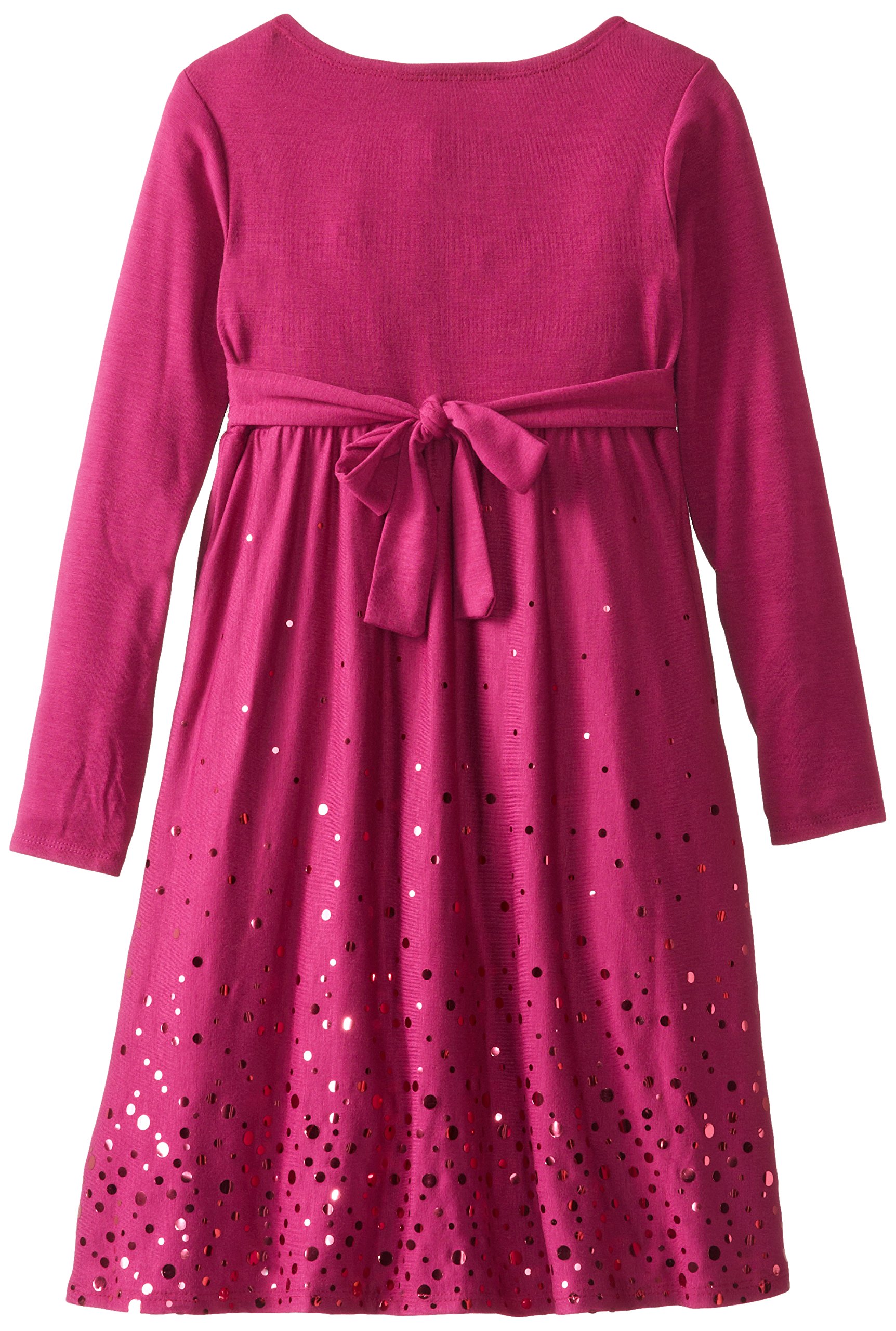 Bonnie Jean Girls' Sparkle Knit Dress with Crossover Neckline - Elegant Party Wear for Special Occasions, Holidays & Family Gatherings