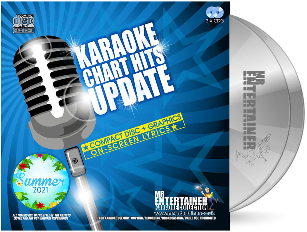 Mr Entertainer Karaoke Chart Hits Update Summer 2021 - Latest Popular Songs for Home Parties & Entertainment
