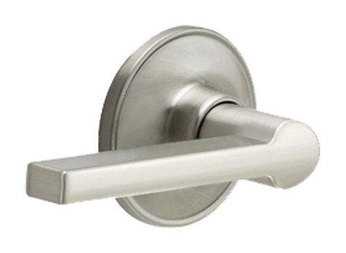 Schlage J10SOL619 Solstice Hall and Closet Lever in Satin Nickel - Secure Interior Door Handle for Bedrooms, Closets & Hallways