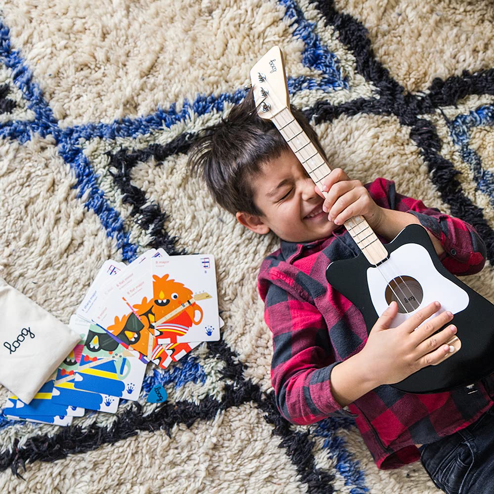Loog Mini Acoustic 3-String Kids Guitar for Beginners Ages 3+ with Learning App & Lessons - Perfect for Toddler Music Education, Birthday Gifts & Early Childhood Development