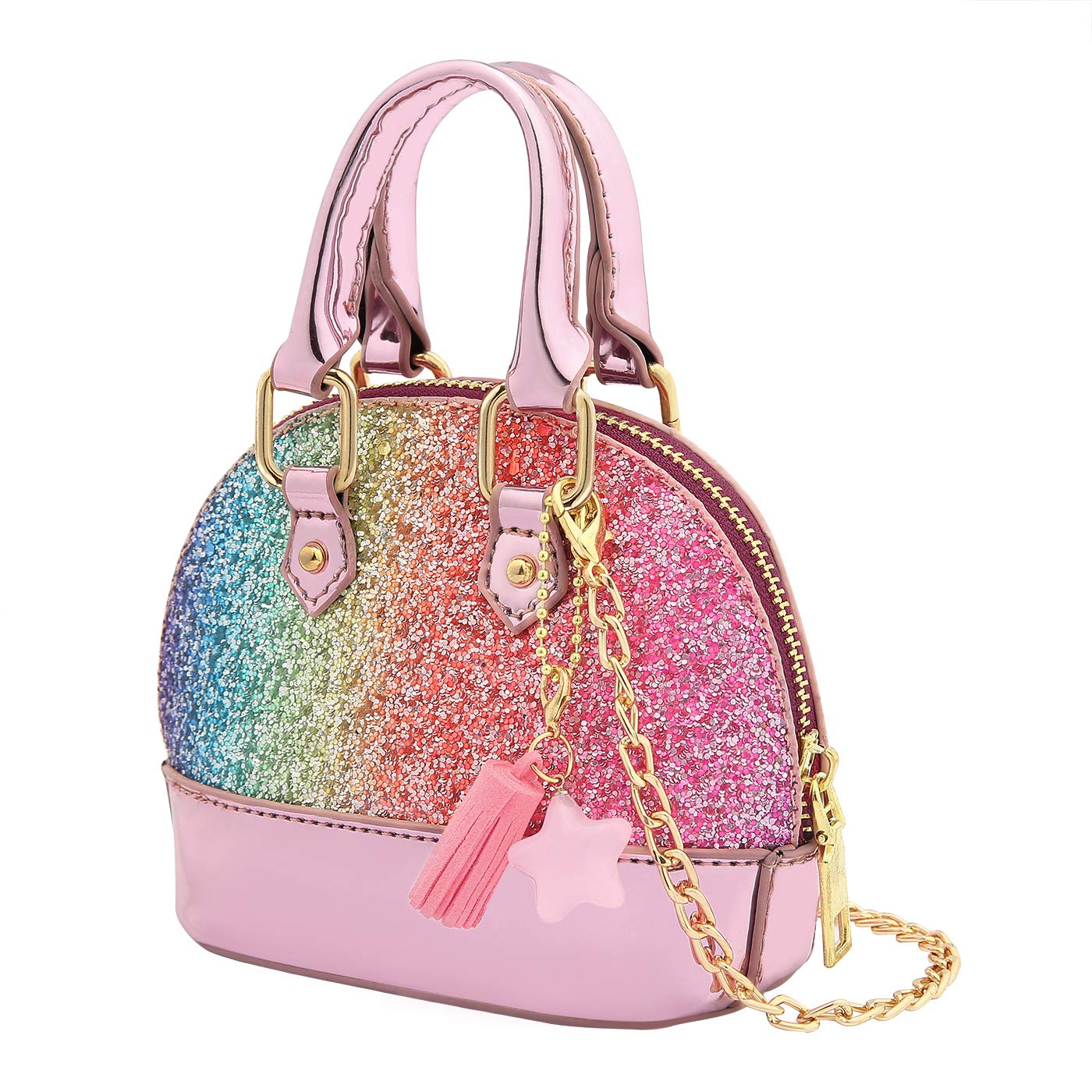 Sparkly Princess Crossbody Purse for Girls - Glitter Dome Handbag for Kids | Perfect for Birthday Gifts, Parties & Dress-Up Play