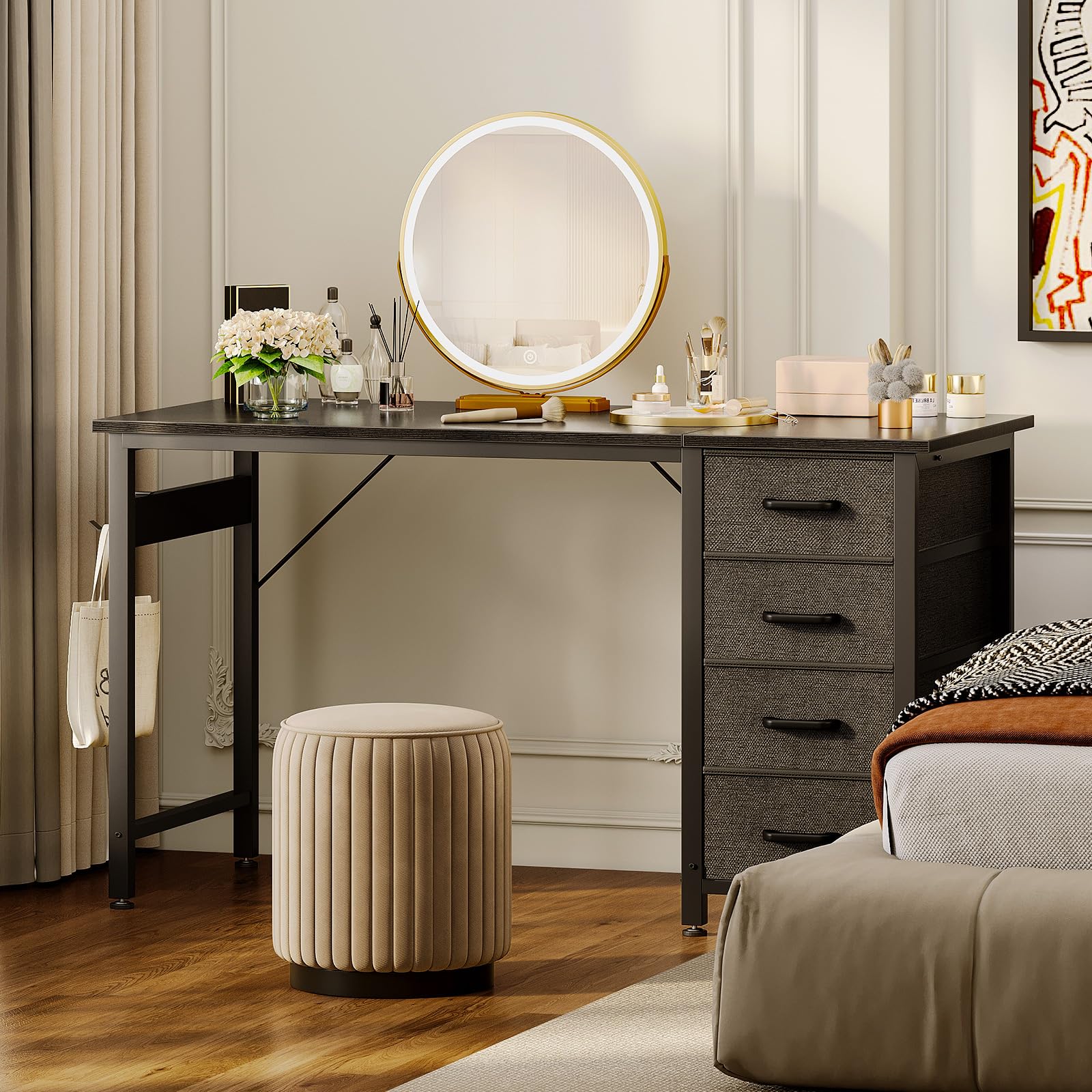 ODK Small Desk with 4 Drawers - 39.4