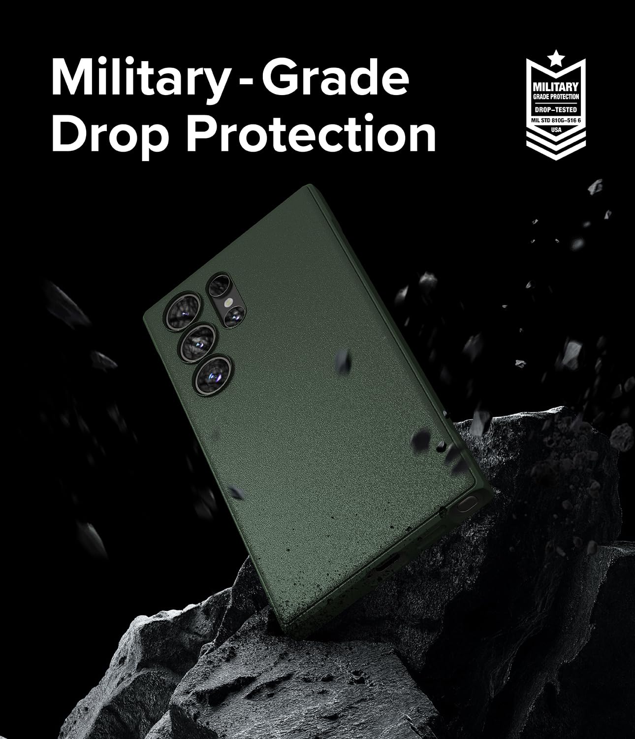Ringke Onyx Samsung Galaxy S24 Ultra Case 5G - Anti-Fingerprint, Non-Slip Grip, Precise Cutouts | Premium Protection for Work, Travel & Everyday Use - Dark Green