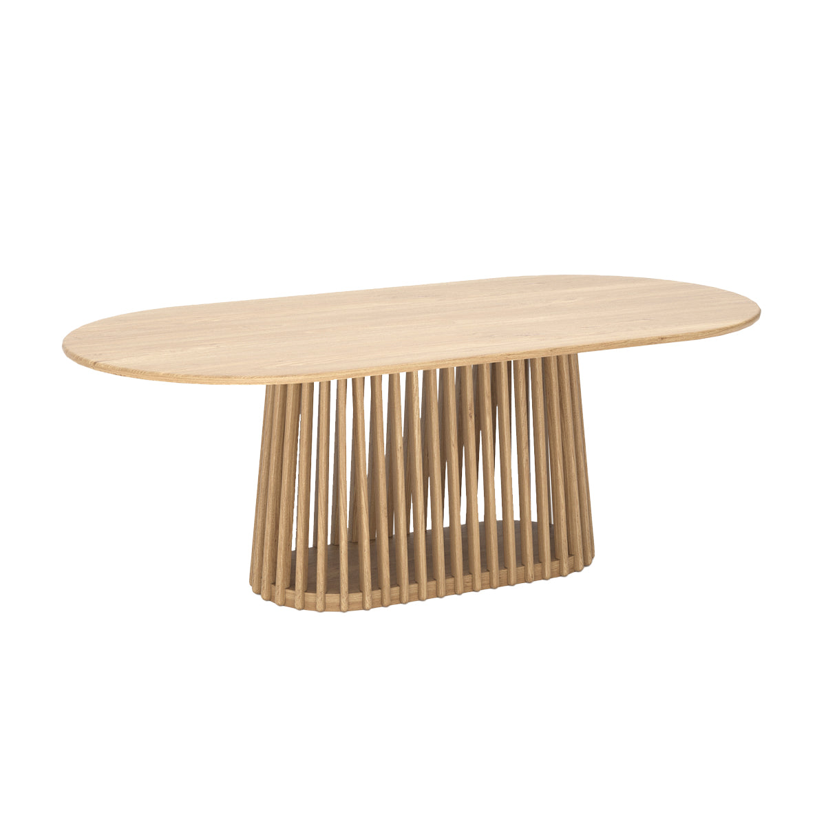 Casablanca Oval Dining Table - Solid Oak Wood, 220cm (86.6 Inches) - Perfect for Family Gatherings, Dinner Parties & Elegant Home Decor
