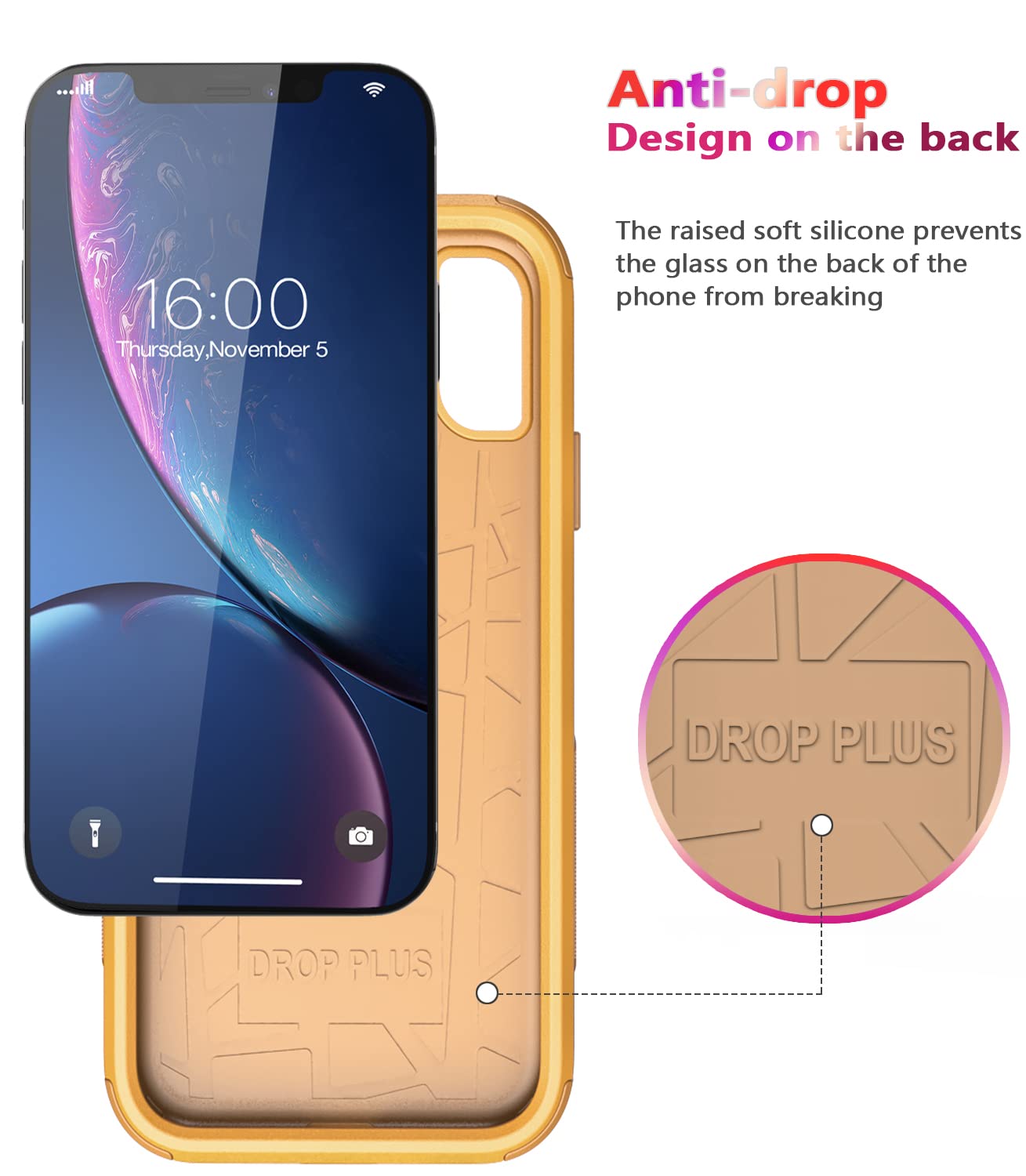 Shockproof Heavy Duty Phone Case for iPhone XR - Military Grade Drop Proof & Dustproof Protective Cover (Yellow) | Perfect for Outdoor Adventures, Construction Work & Extreme Sports
