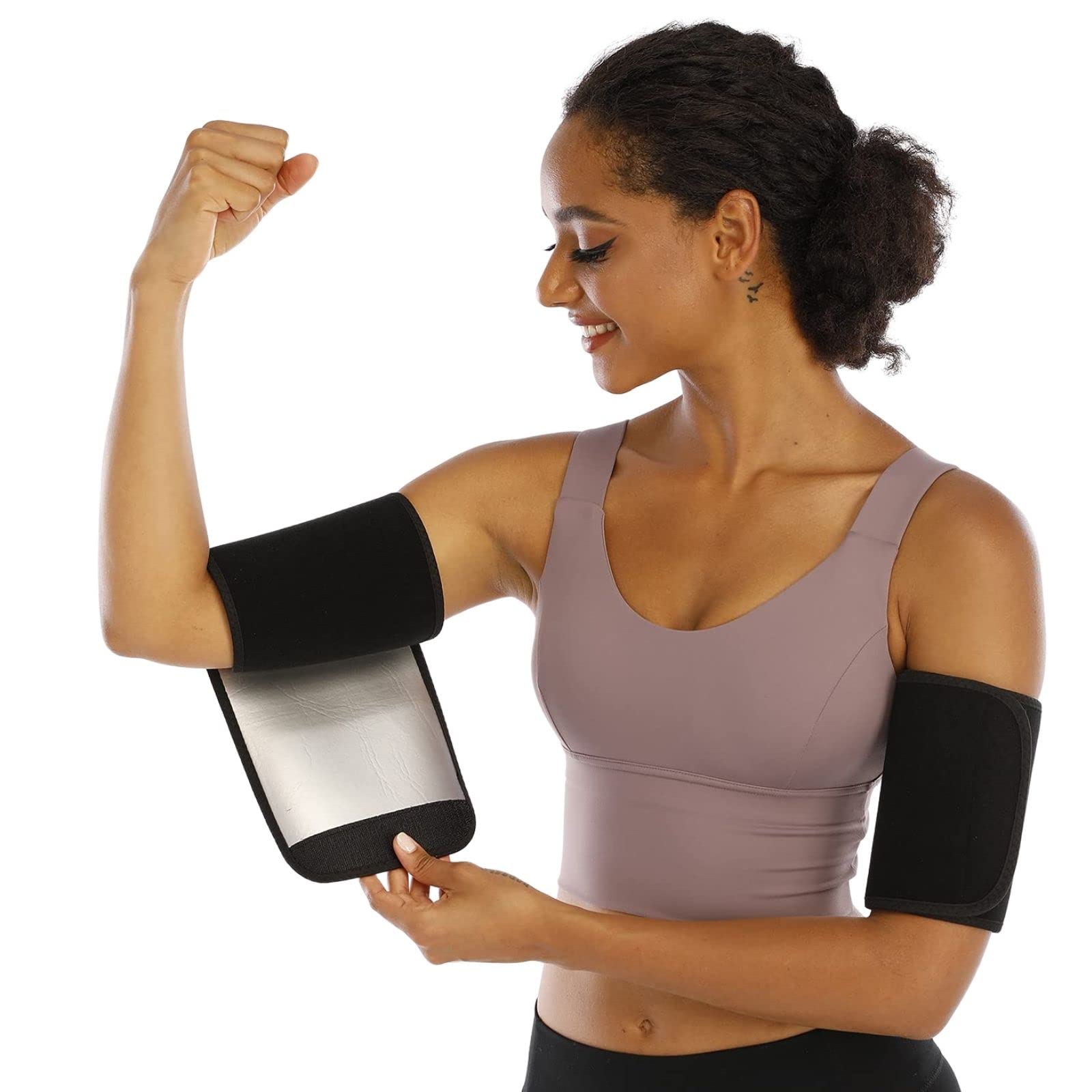 XINSHUN Sauna Sweat Arm Trimmer Bands for Women - Weight Loss Arm Shaper Wraps, Workout Arm Bands for Flabby Arms - Perfect for Gym, Yoga & Home Fitness Training