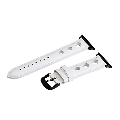 White Smooth 3 Hole Bands / Black Hardware