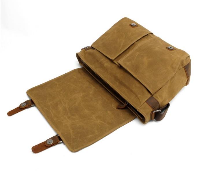 Stylish Black Canvas Messenger Bag for Men & Women - Durable Shoulder Handbag for Work, School & Travel - Perfect Laptop & Essentials Carrier