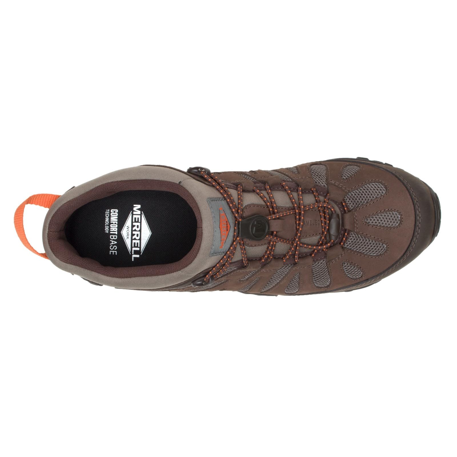 Merrell Men's Chameleon Flux Stretch Carbon Fiber Work Shoes - Lightweight Safety Toe Industrial Boots for Construction, Warehouse & Outdoor Work