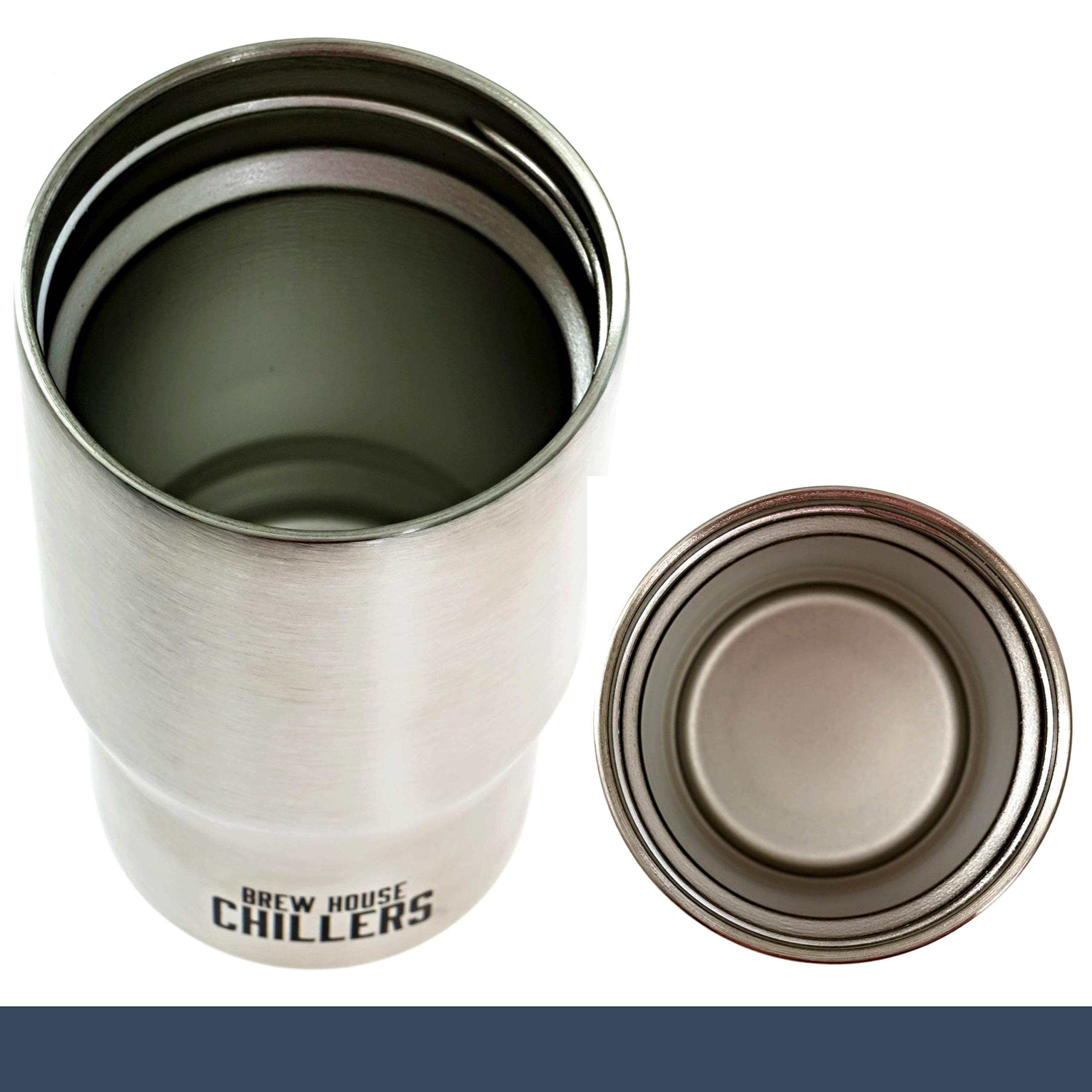 4 in 1 Stainless Steel Insulated Drink Holder - Coffee Travel Mug, Beer Bottle & Can Cooler with Hot/Cold Lids - Perfect for Commuting, Camping & Office Use - Includes Insulated Base & Gift Box