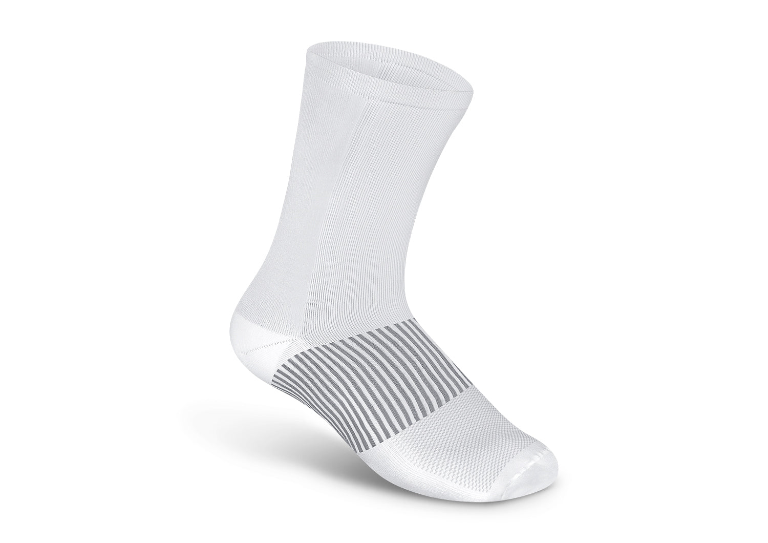 18-25 mmHg Mid Calf Compression Socks for Women & Men - White - Perfect for Running, Travel & Circulation Support